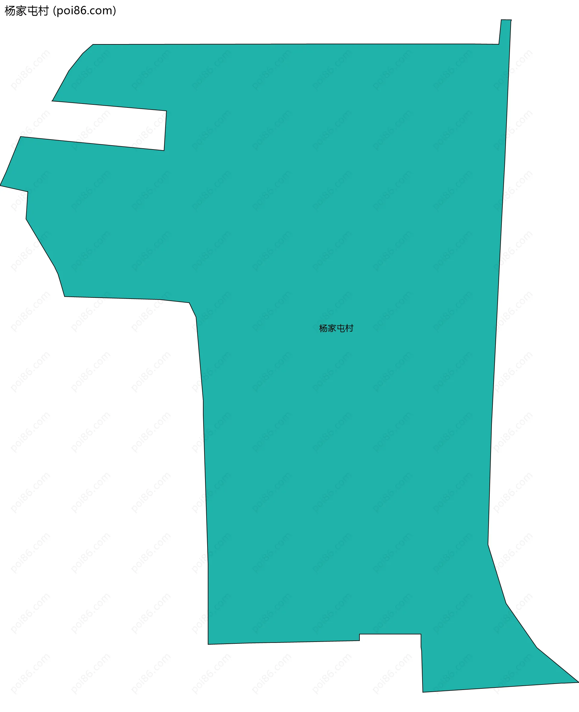 杨家屯村边界地图