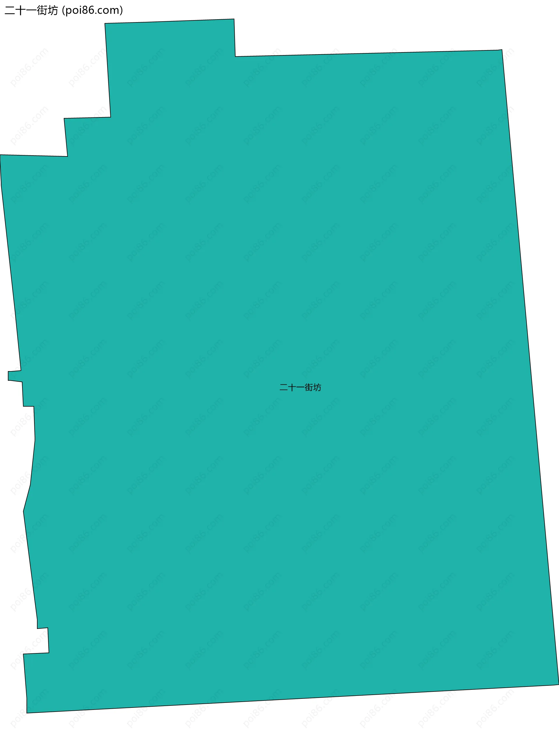 二十一街坊边界地图