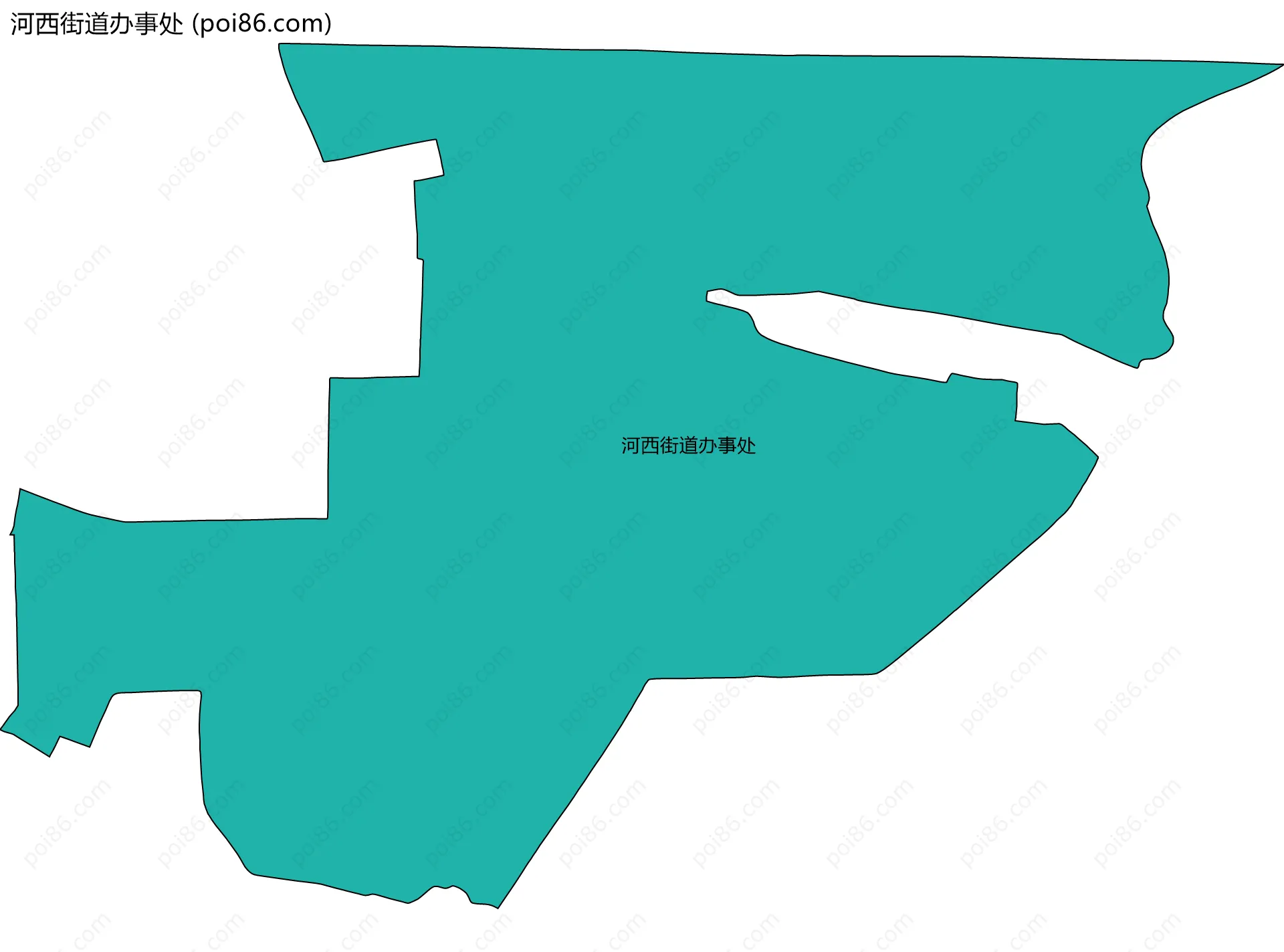 河西街道办事处边界地图