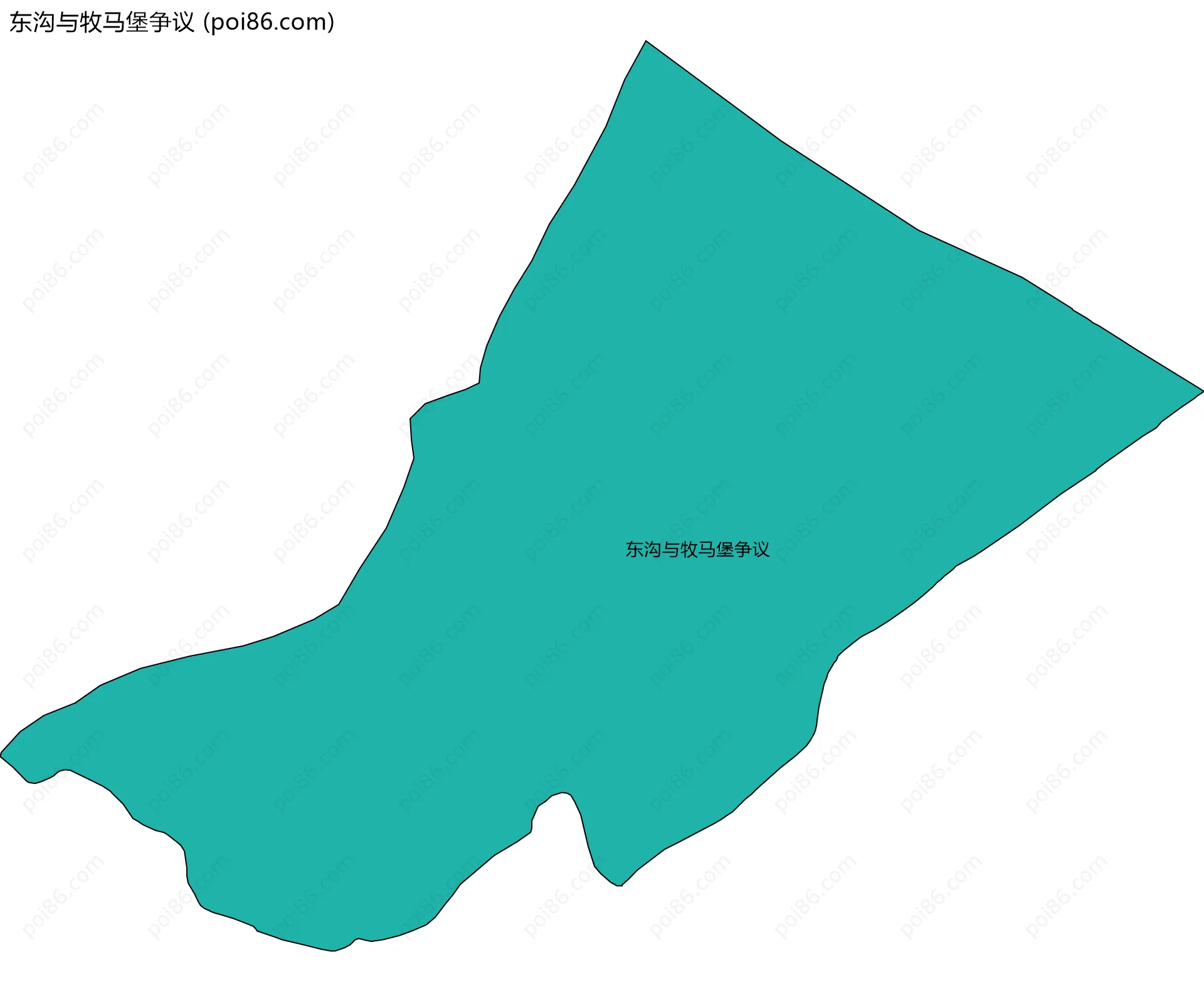 东沟与牧马堡争议边界地图