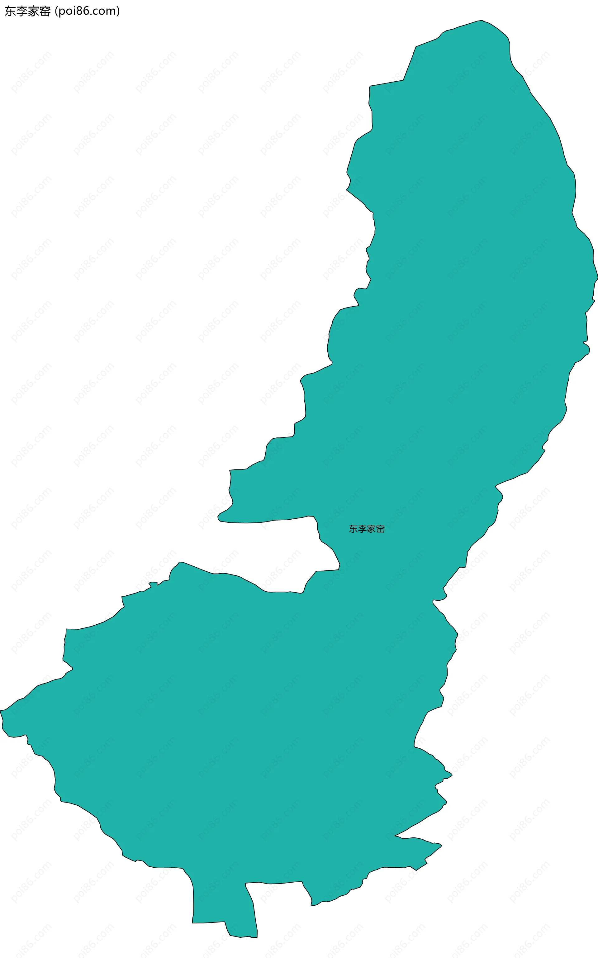 东李家窑边界地图