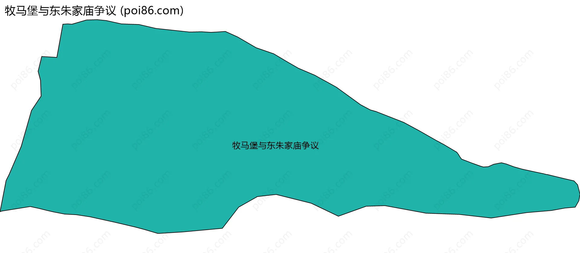 牧马堡与东朱家庙争议边界地图