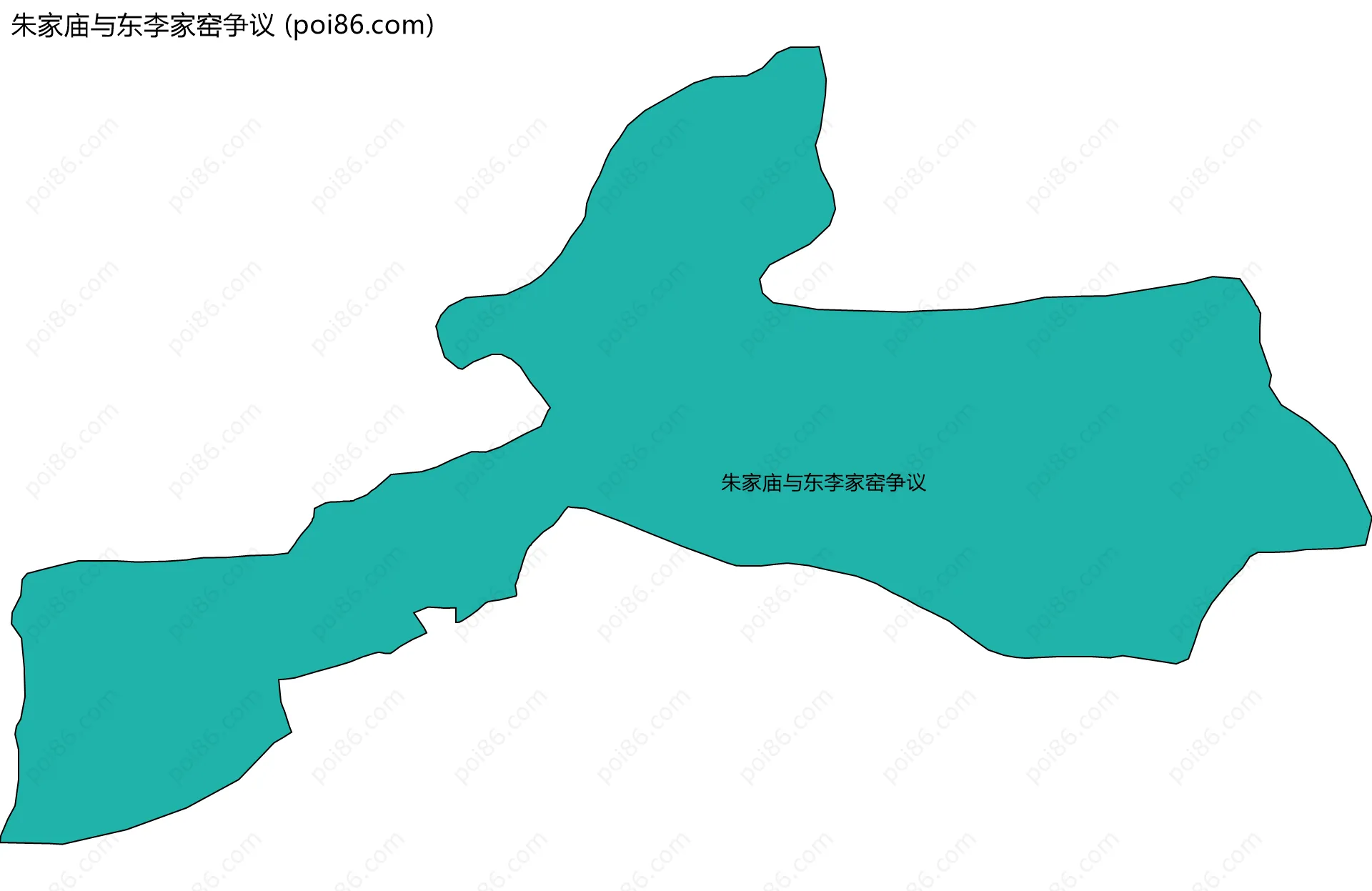 朱家庙与东李家窑争议边界地图