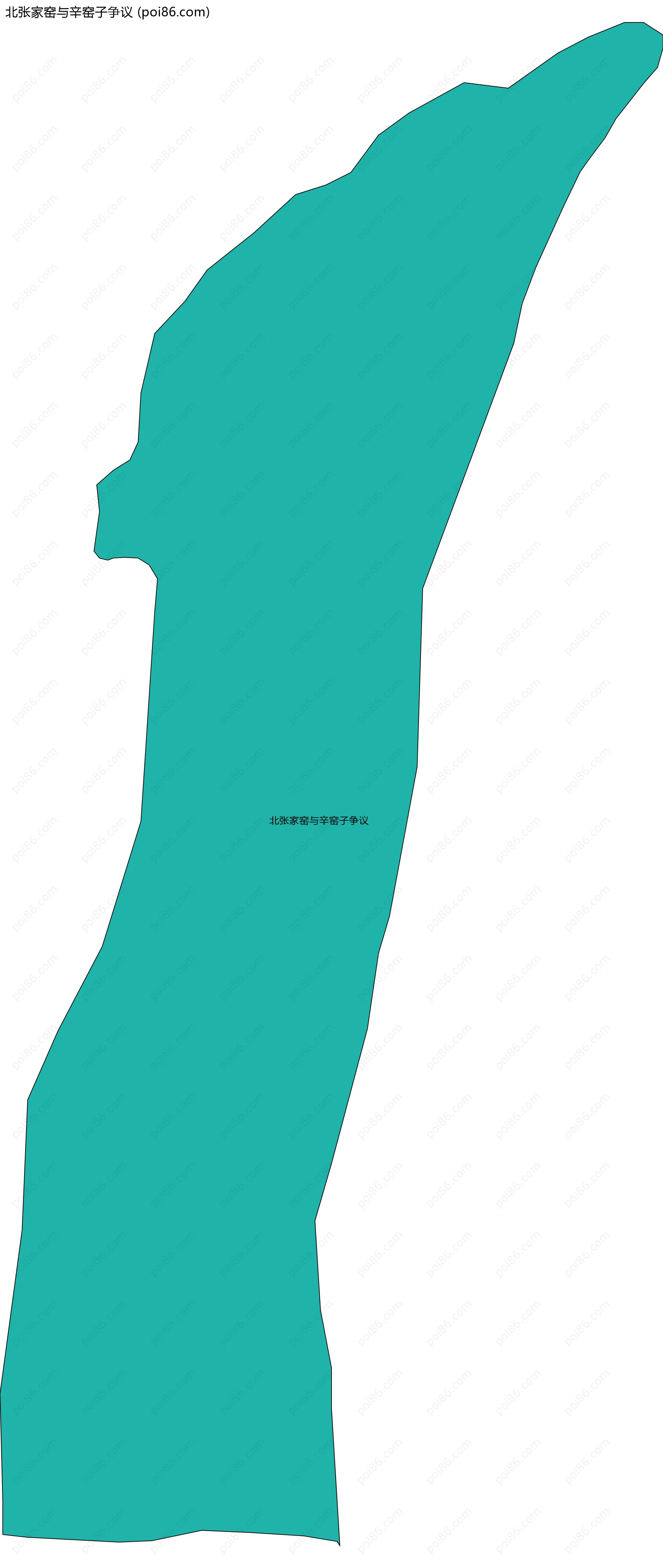 北张家窑与辛窑子争议边界地图