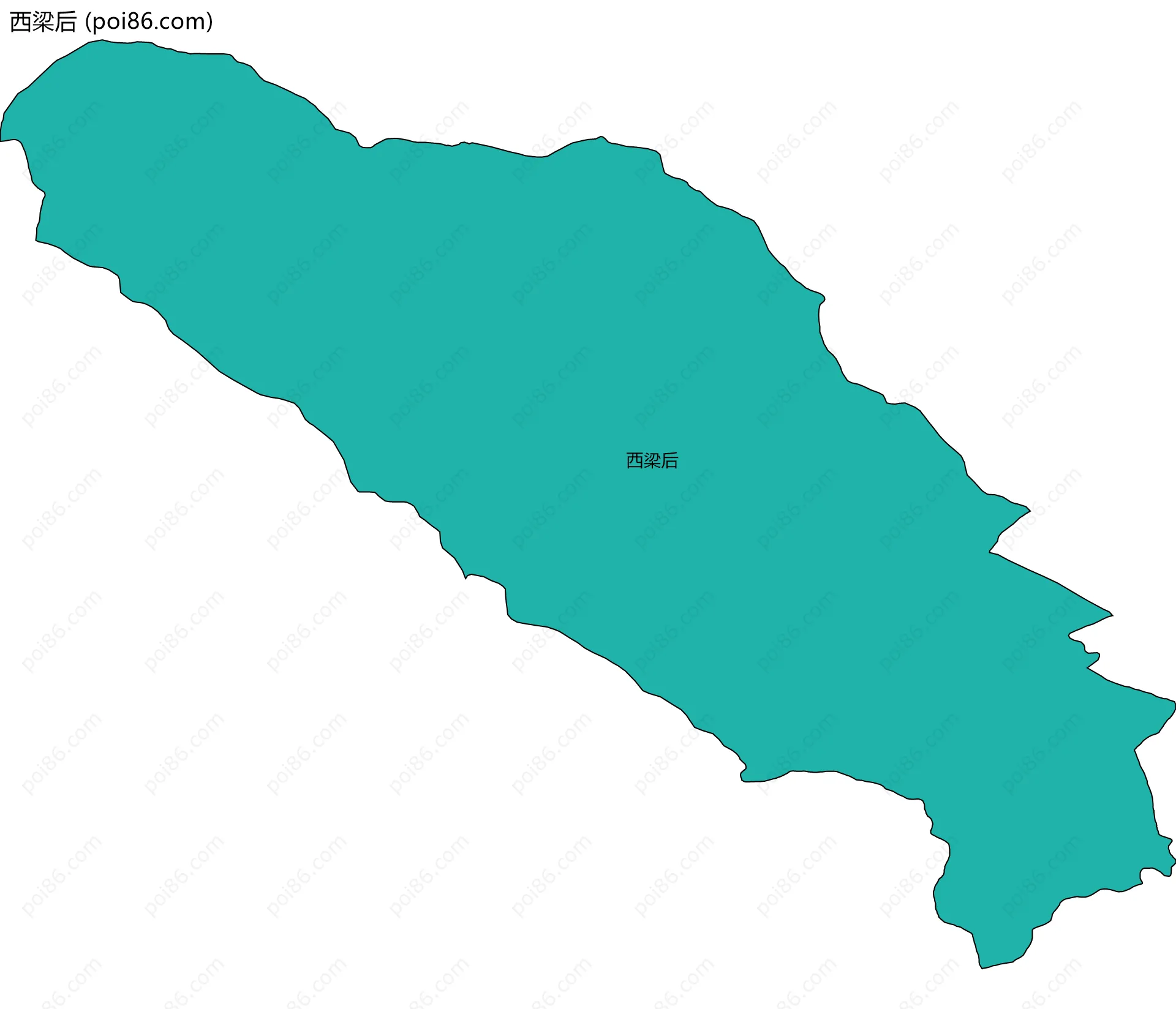 西梁后边界地图
