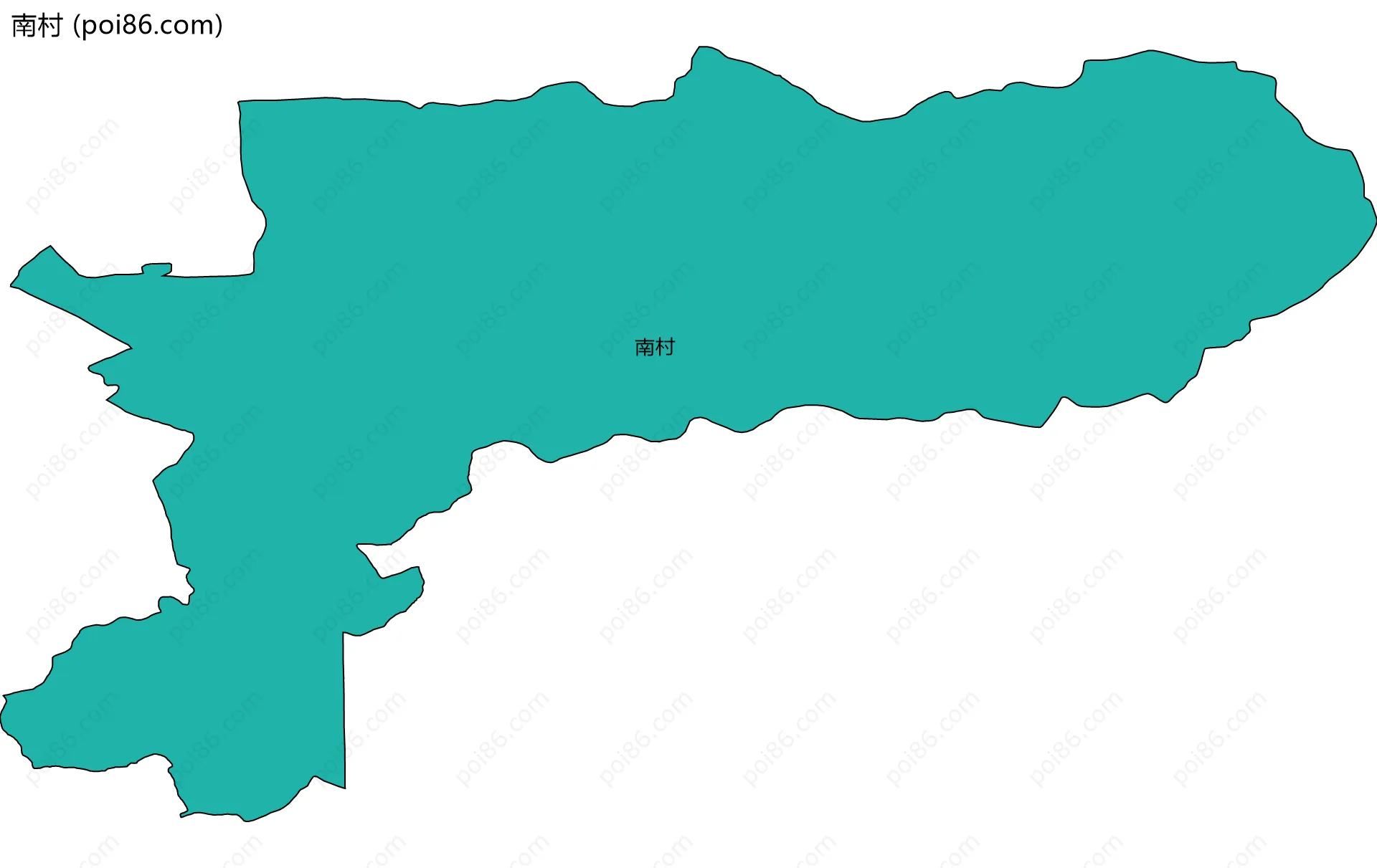 南村边界地图
