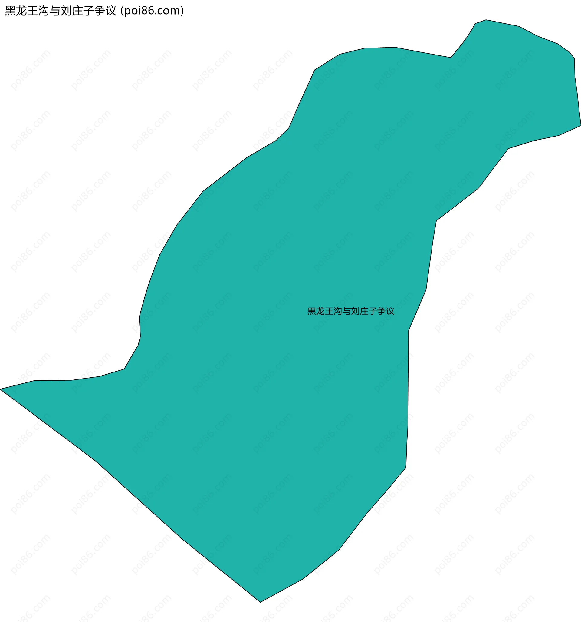 黑龙王沟与刘庄子争议边界地图