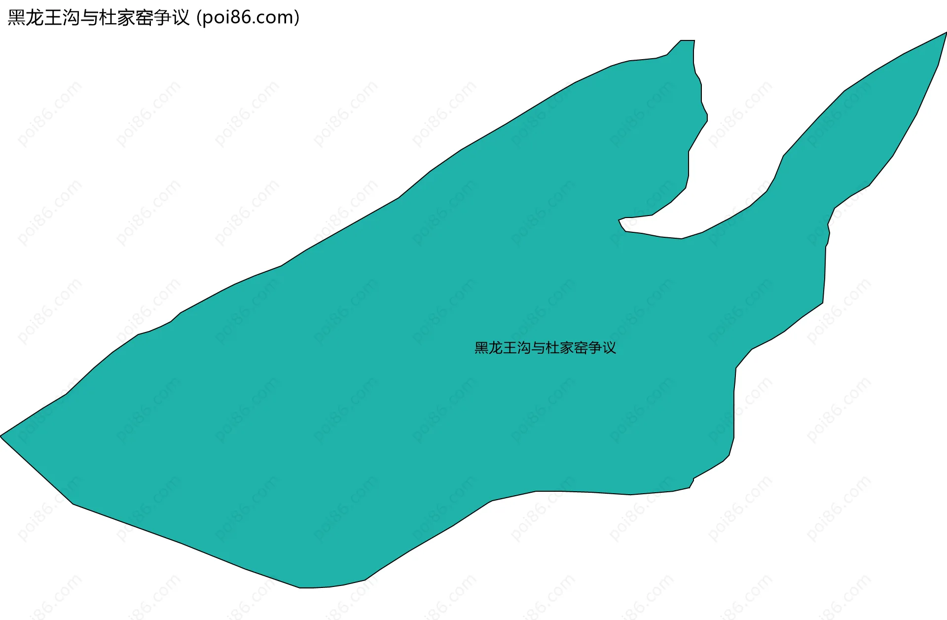 黑龙王沟与杜家窑争议边界地图