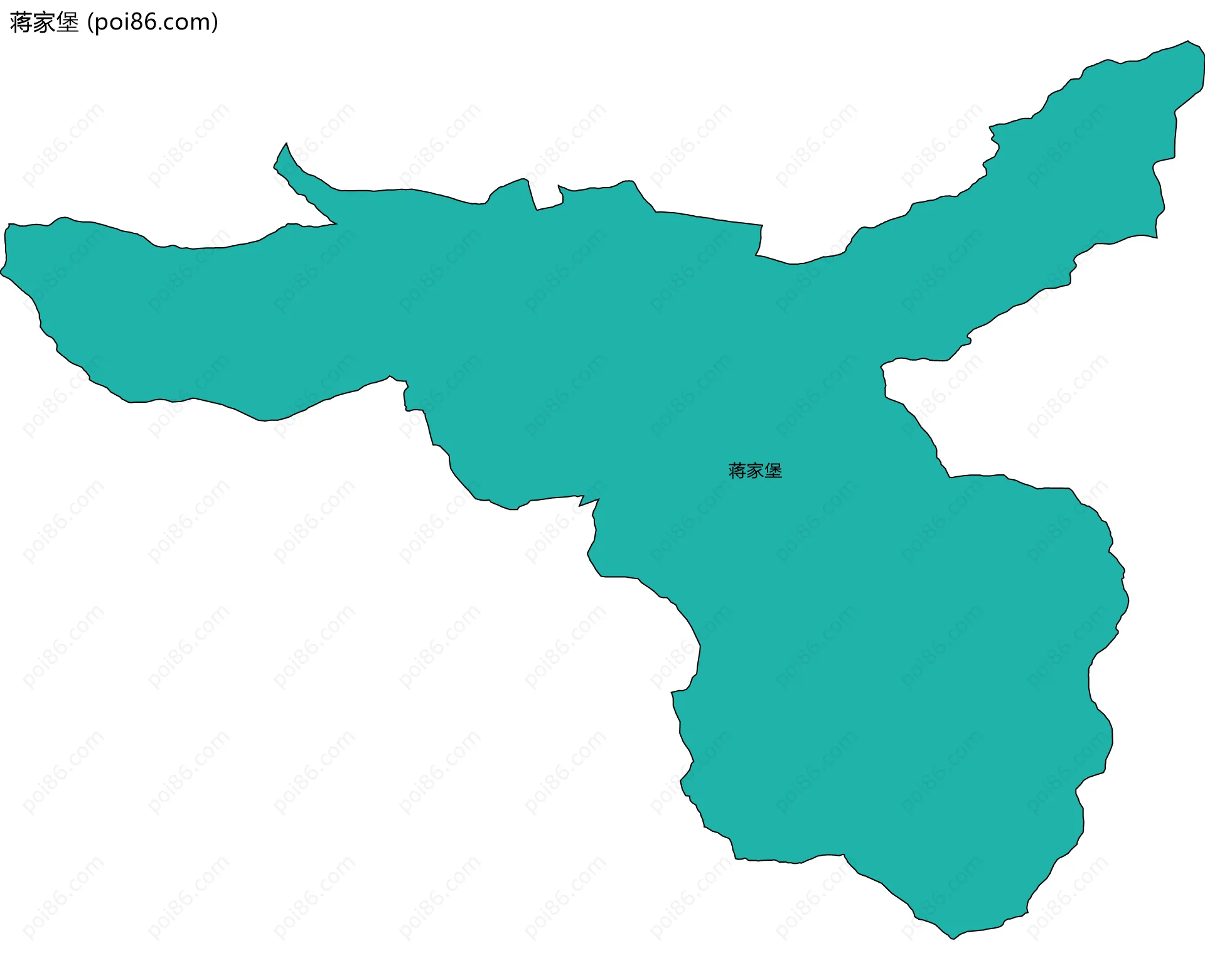 蒋家堡边界地图