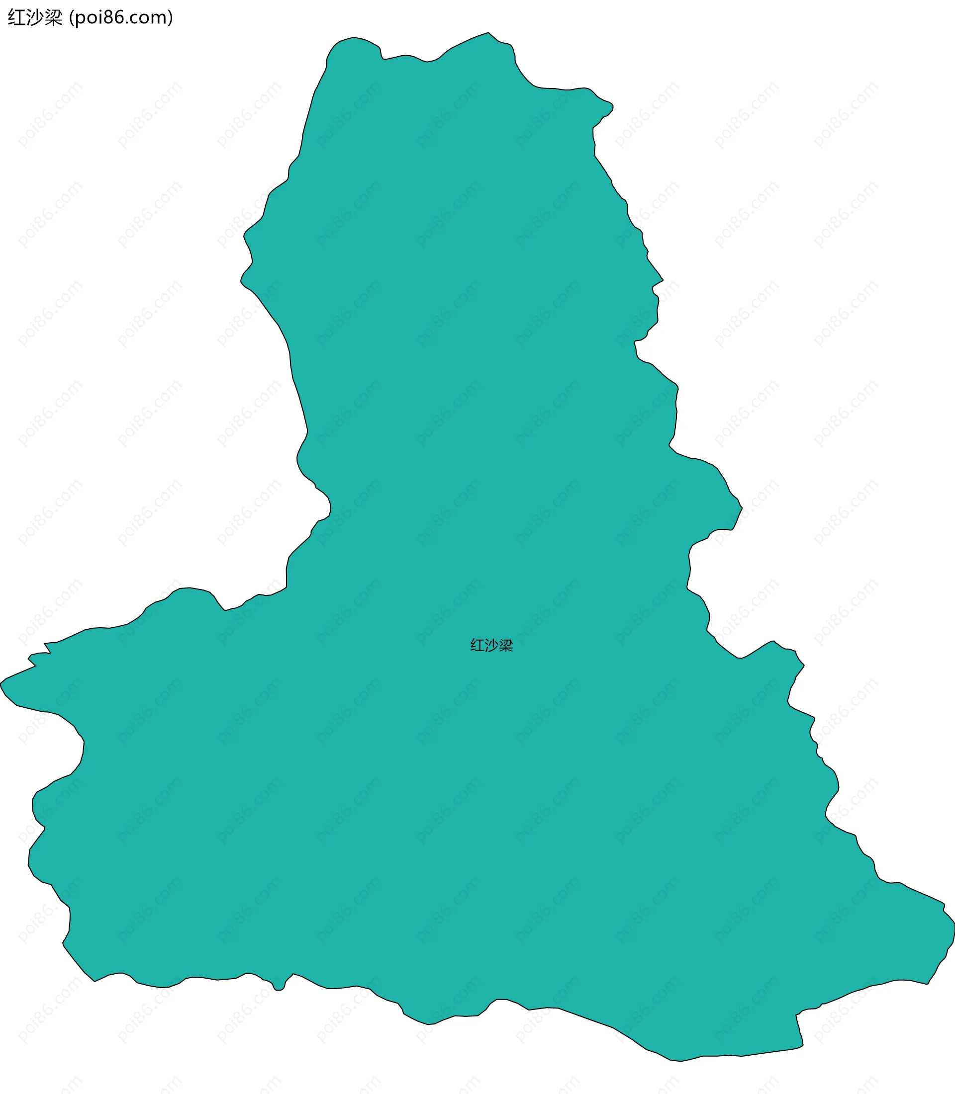 红沙梁边界地图