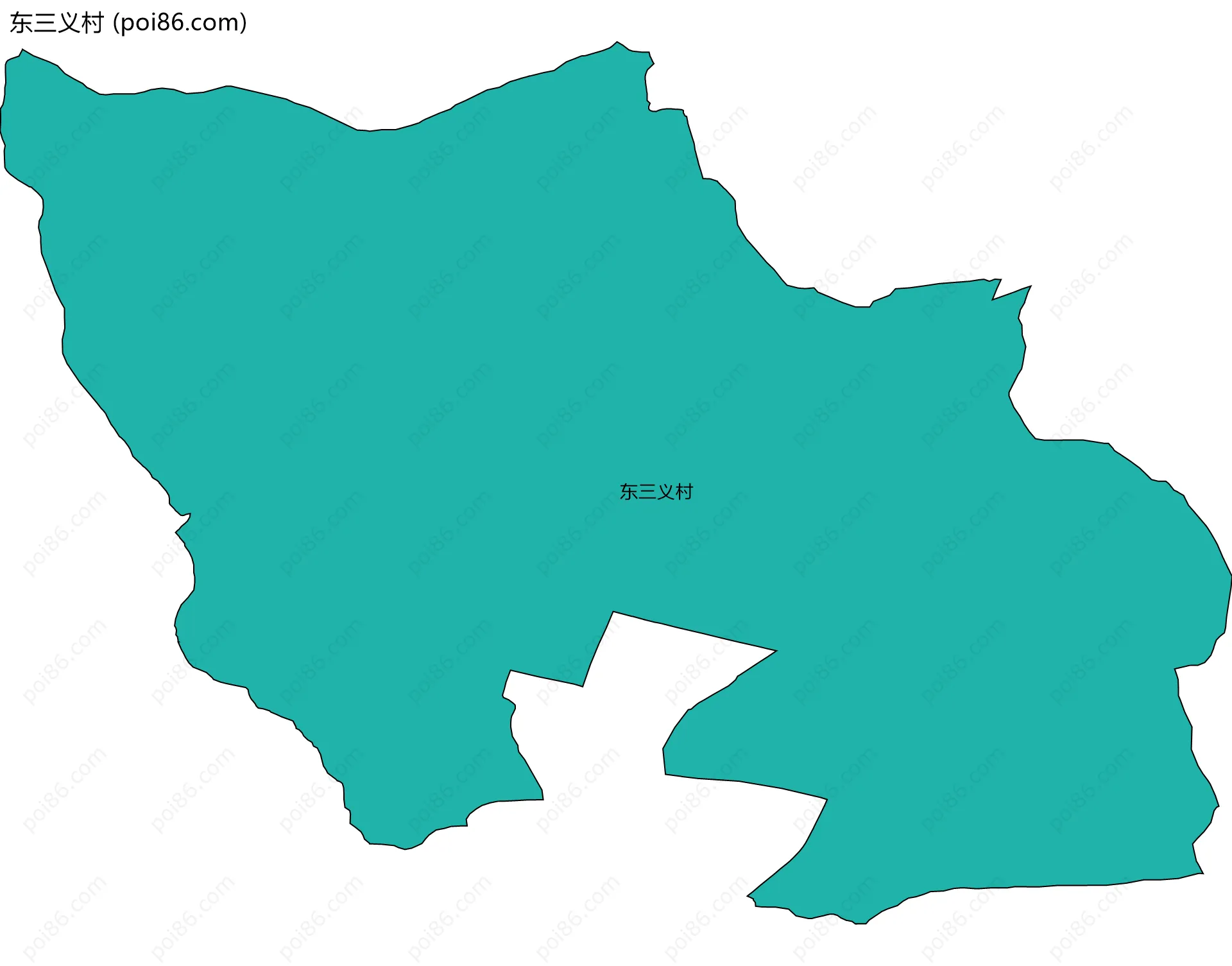 东三义村边界地图