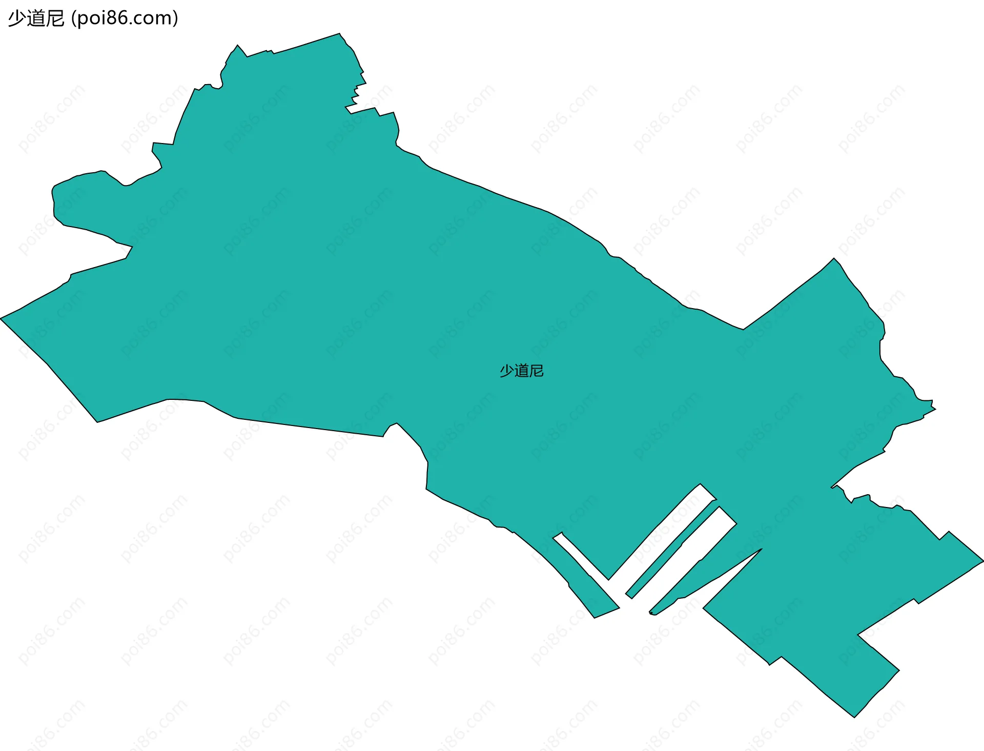 少道尼边界地图