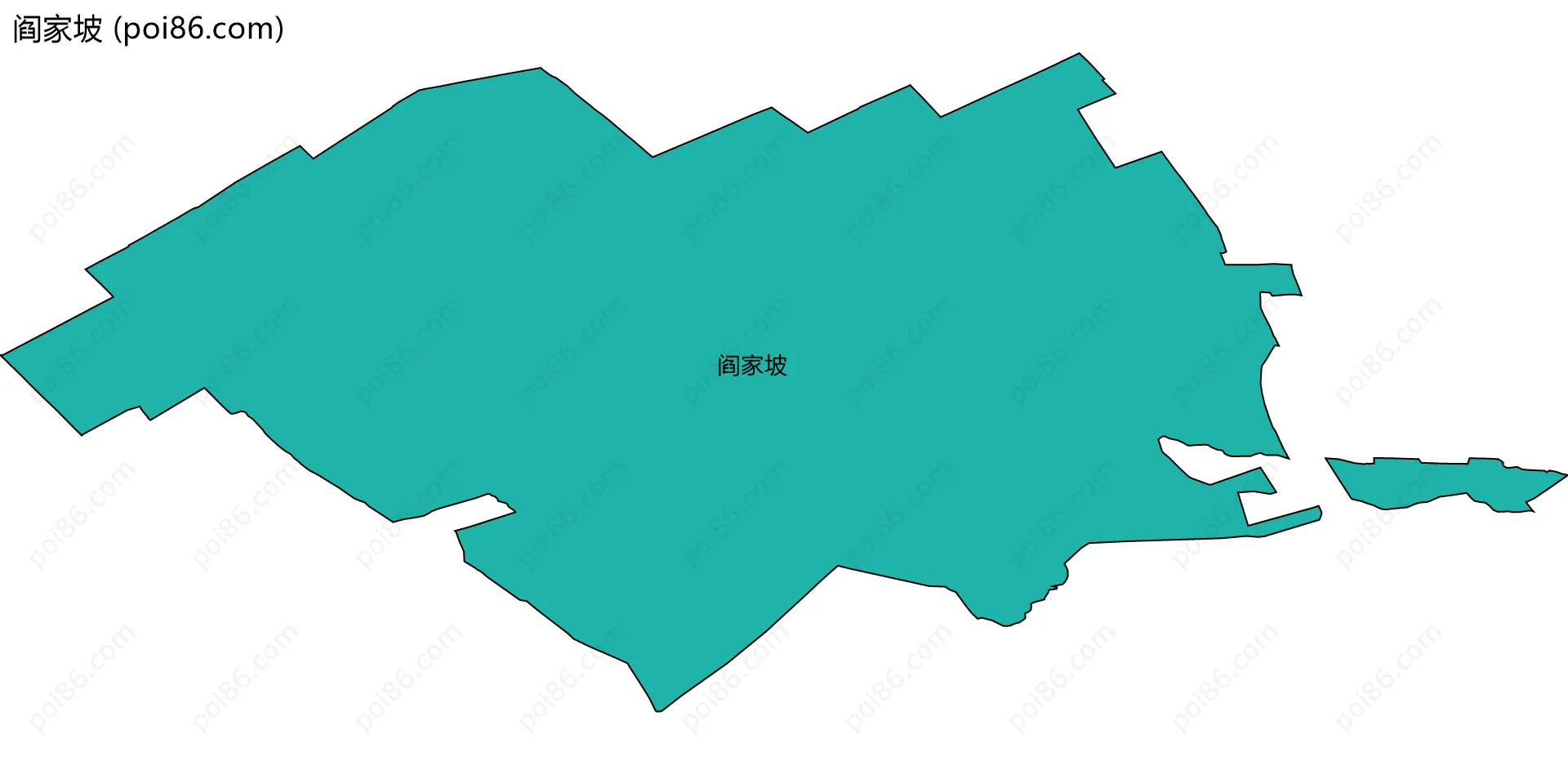 阎家坡边界地图