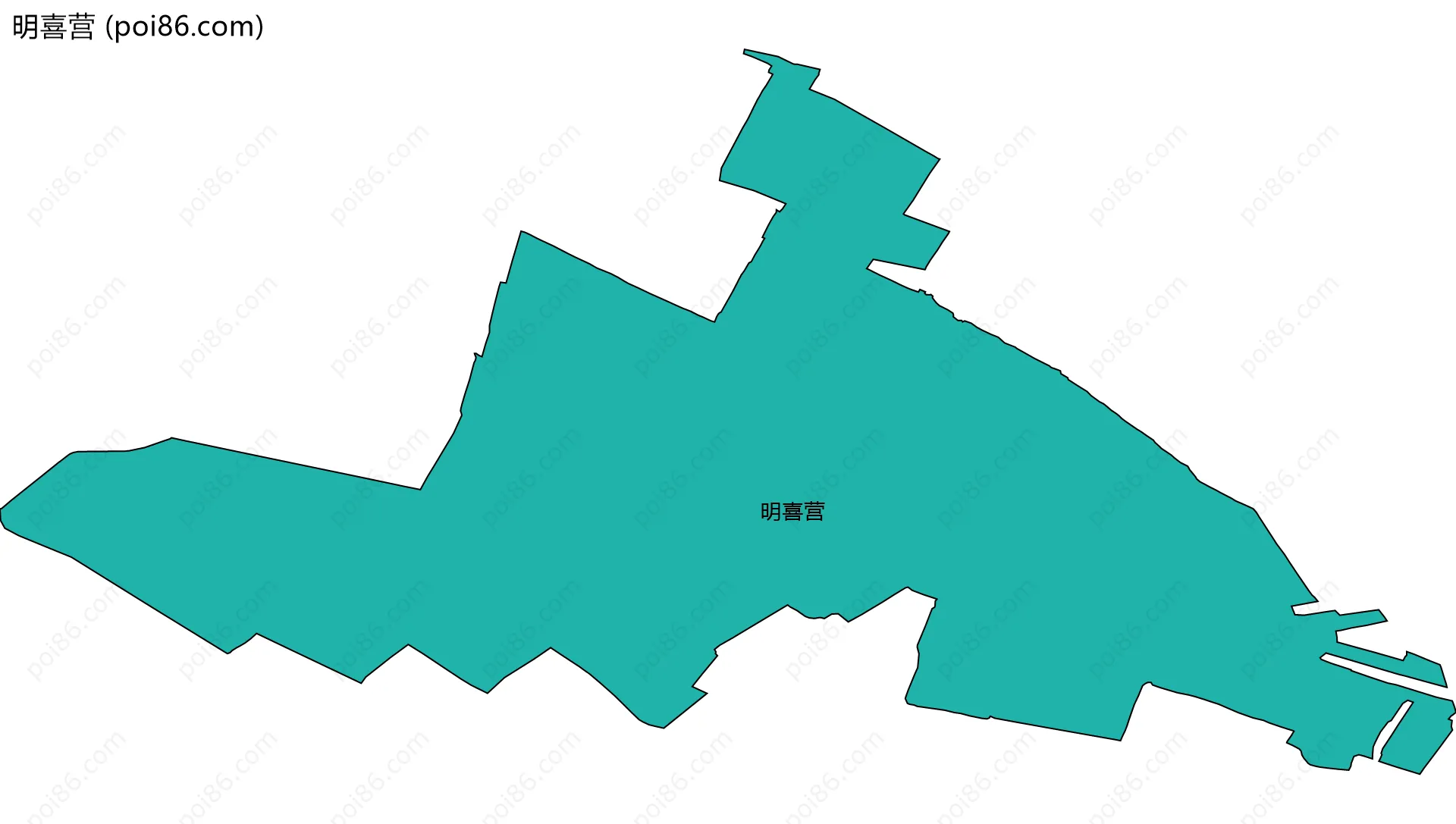 明喜营边界地图