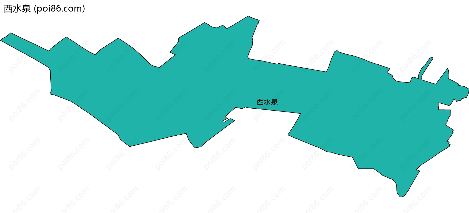 西水泉边界地图