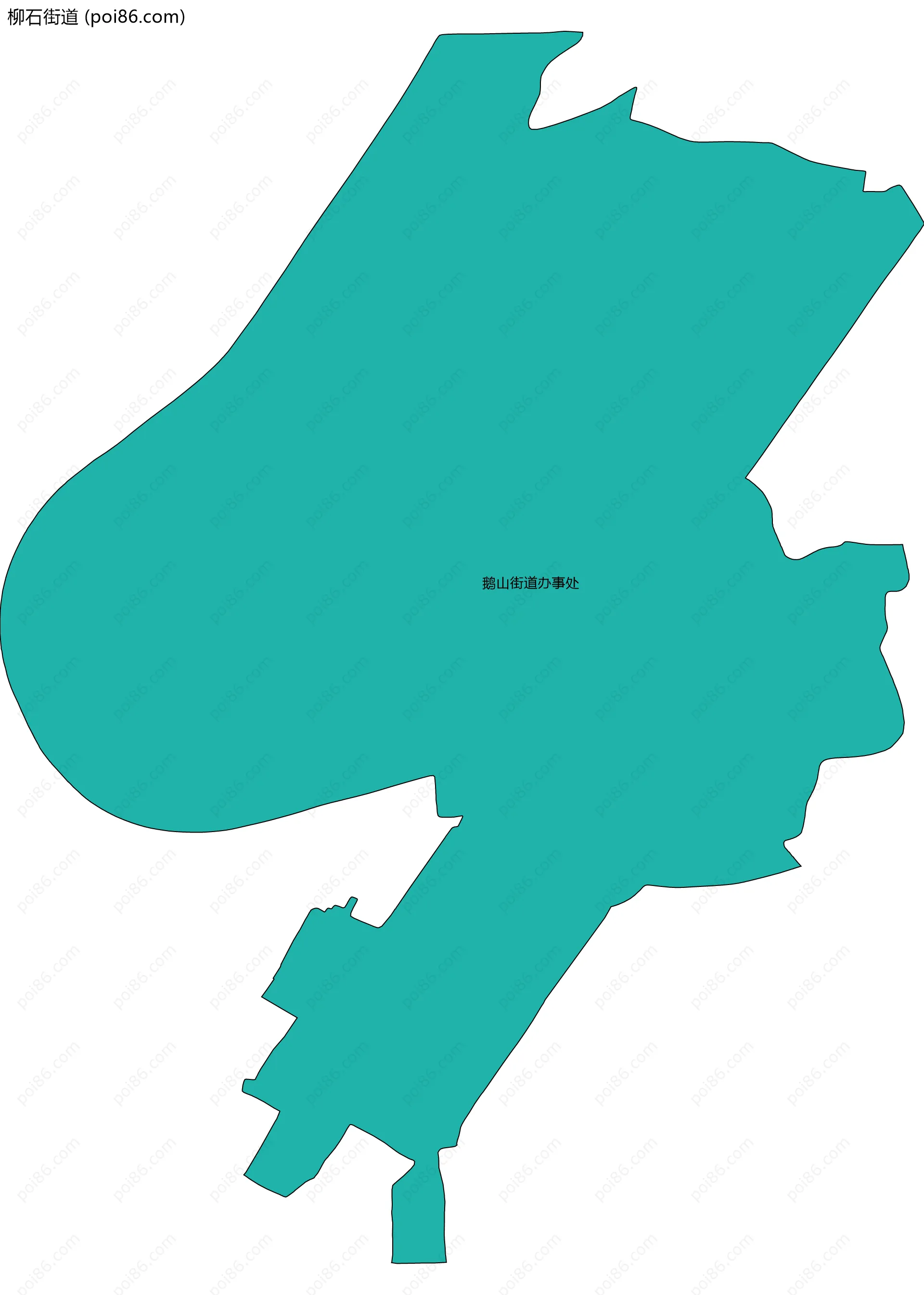 柳石街道边界地图(五级行政区划)