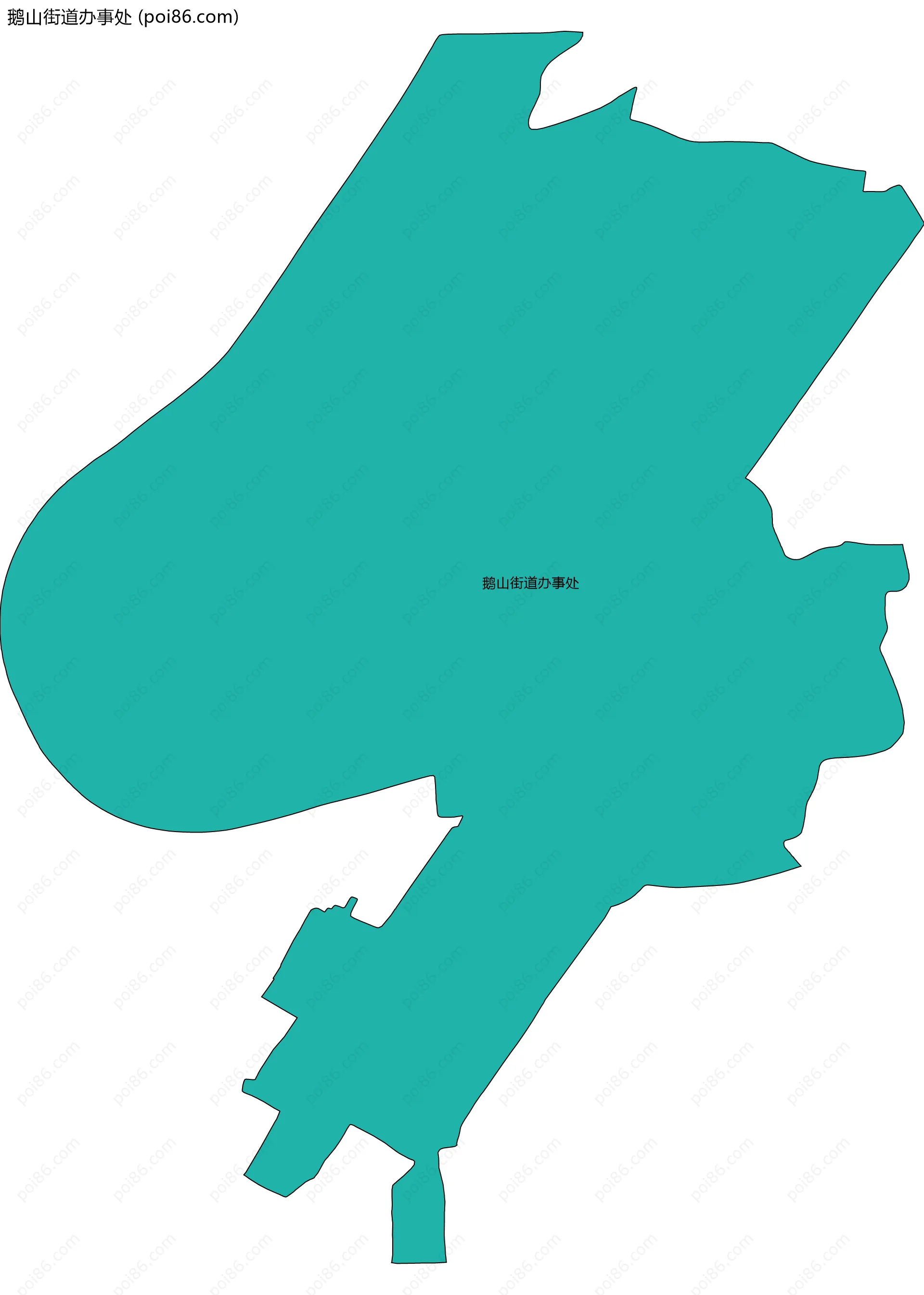 鹅山街道办事处边界地图