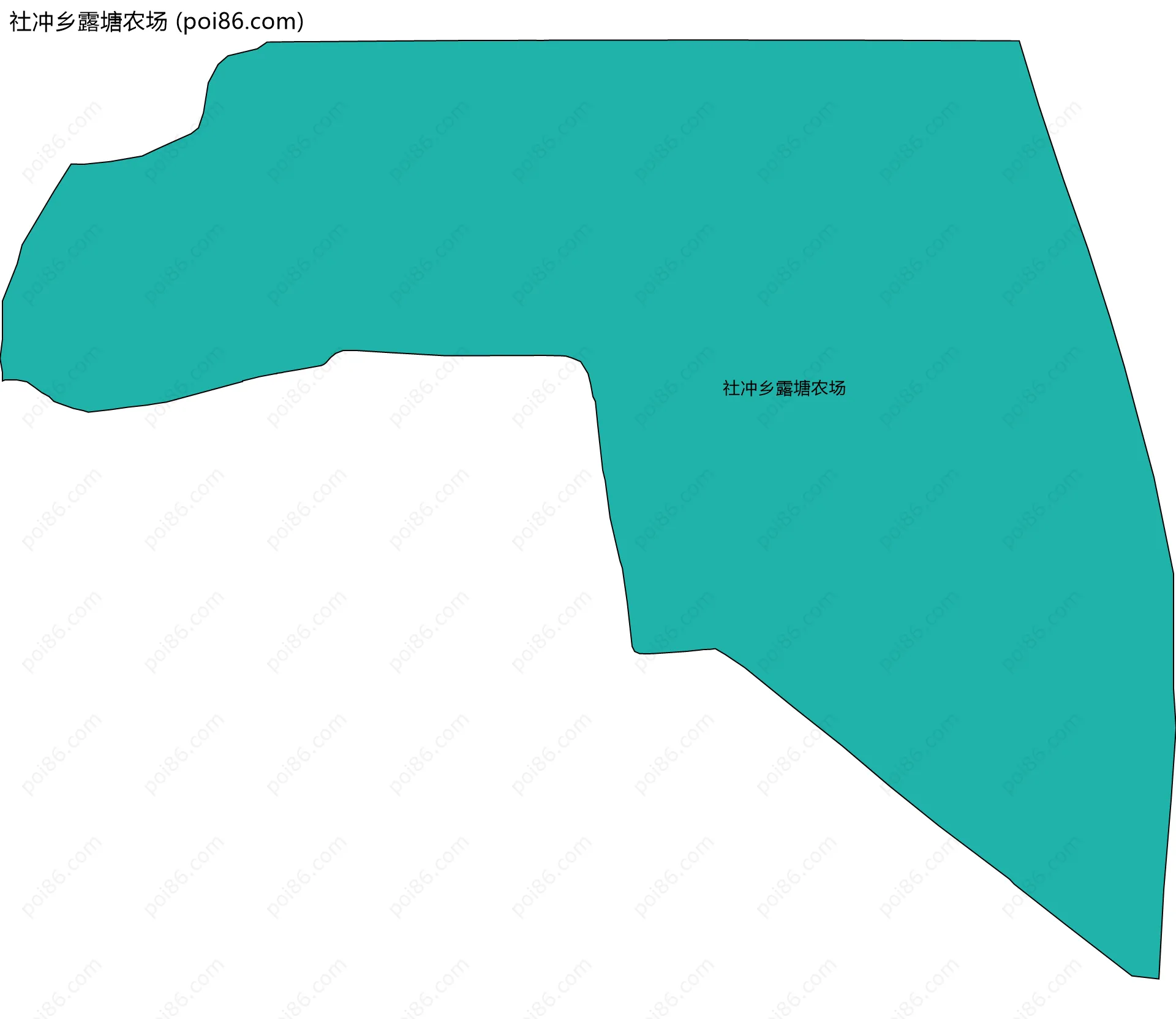 社冲乡露塘农场边界地图