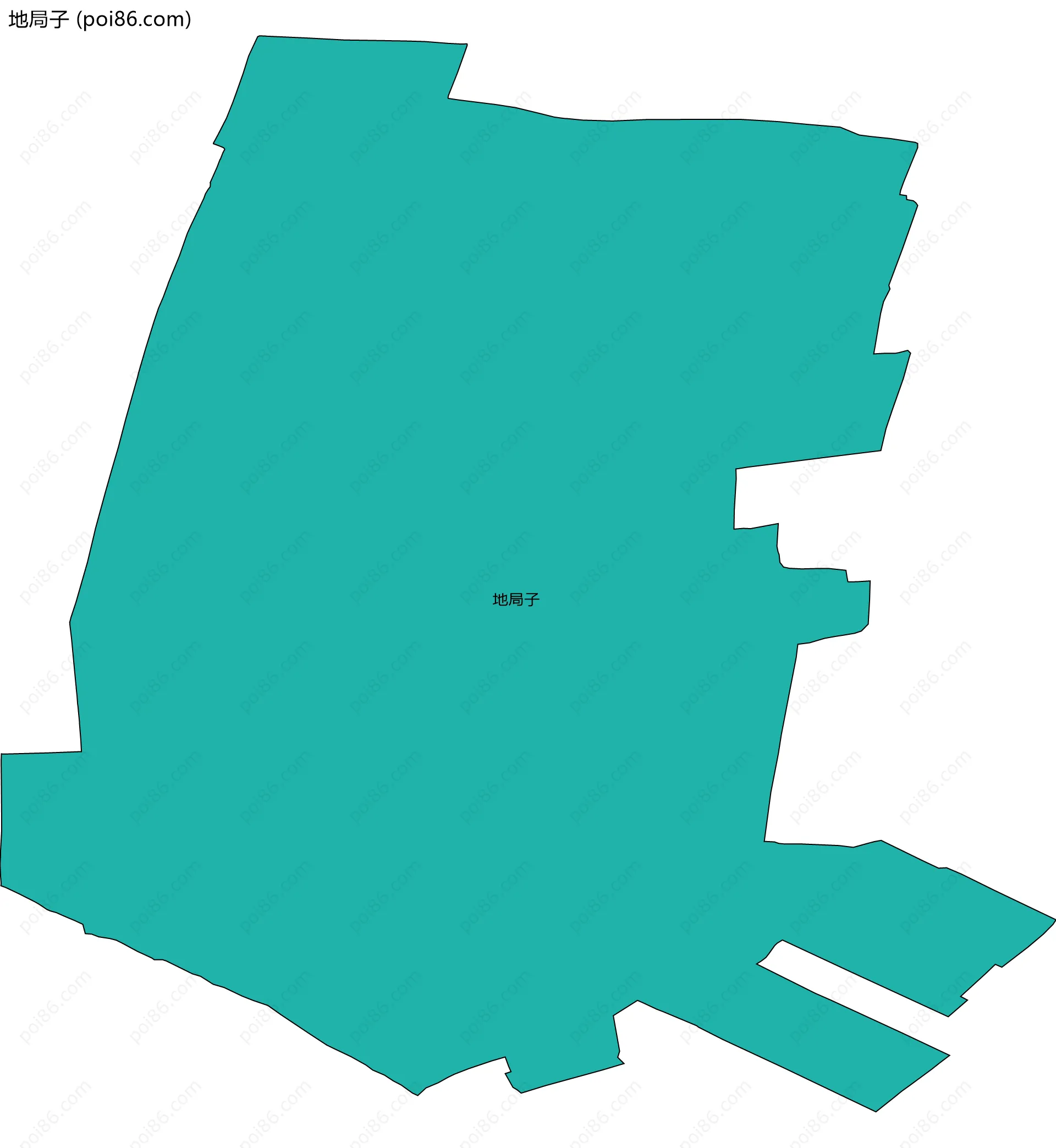 地局子边界地图