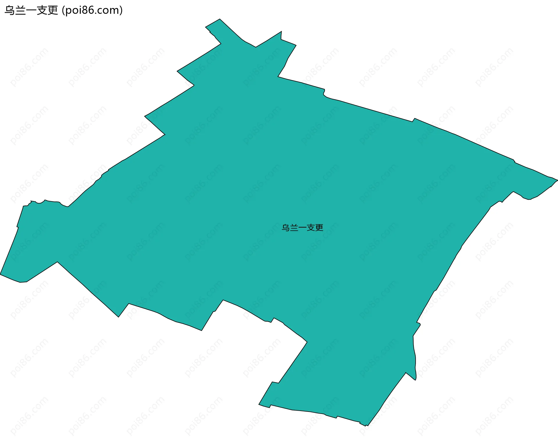 乌兰一支更边界地图