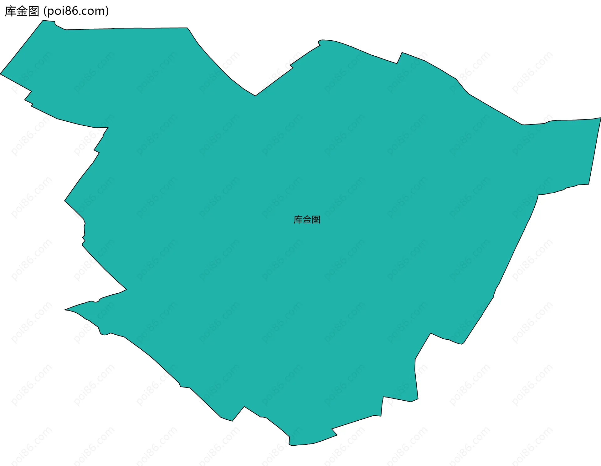 库金图边界地图