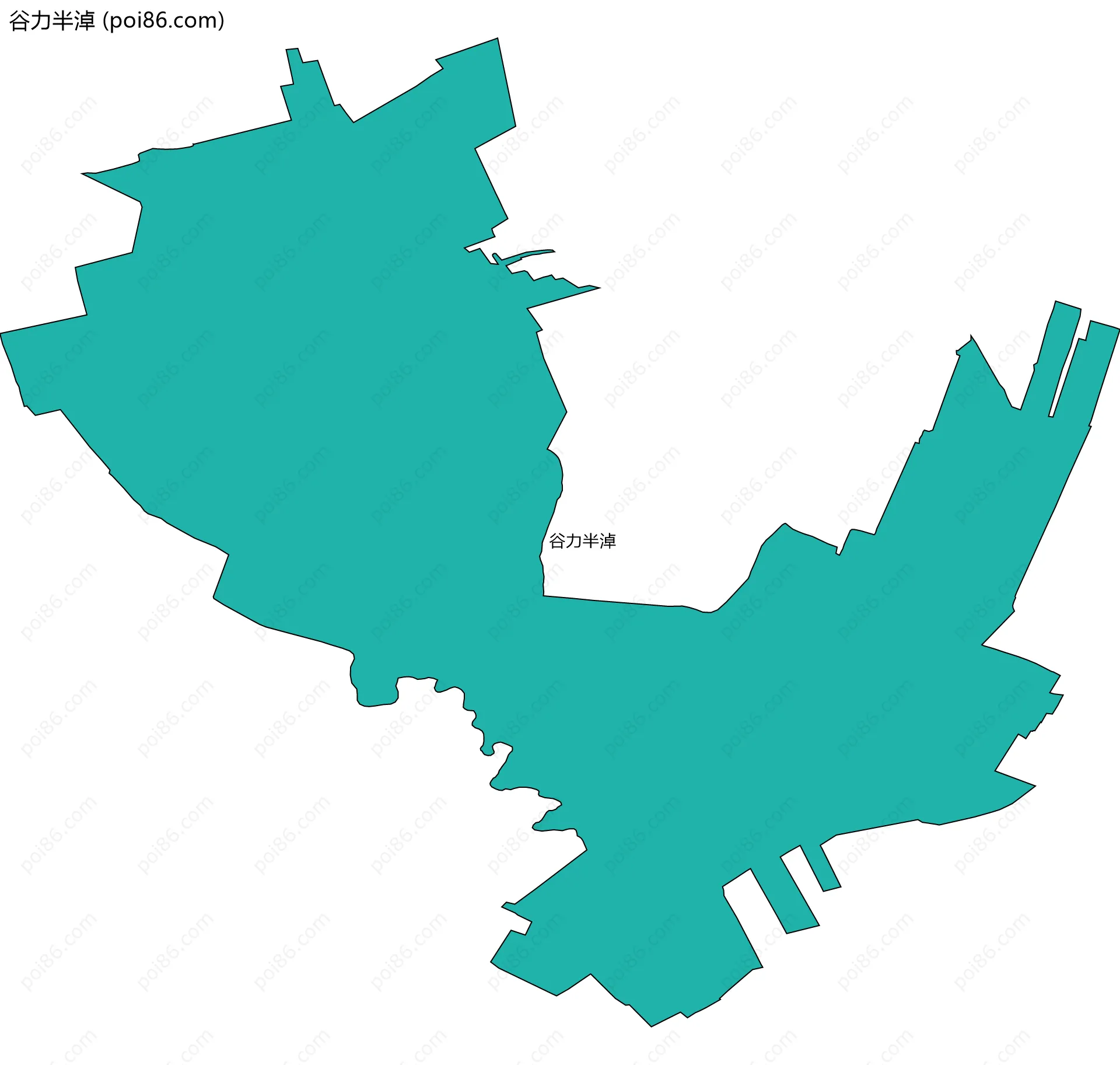 谷力半淖边界地图