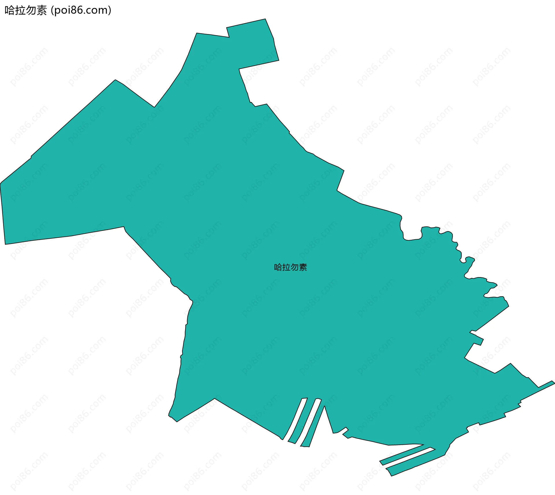 哈拉勿素边界地图