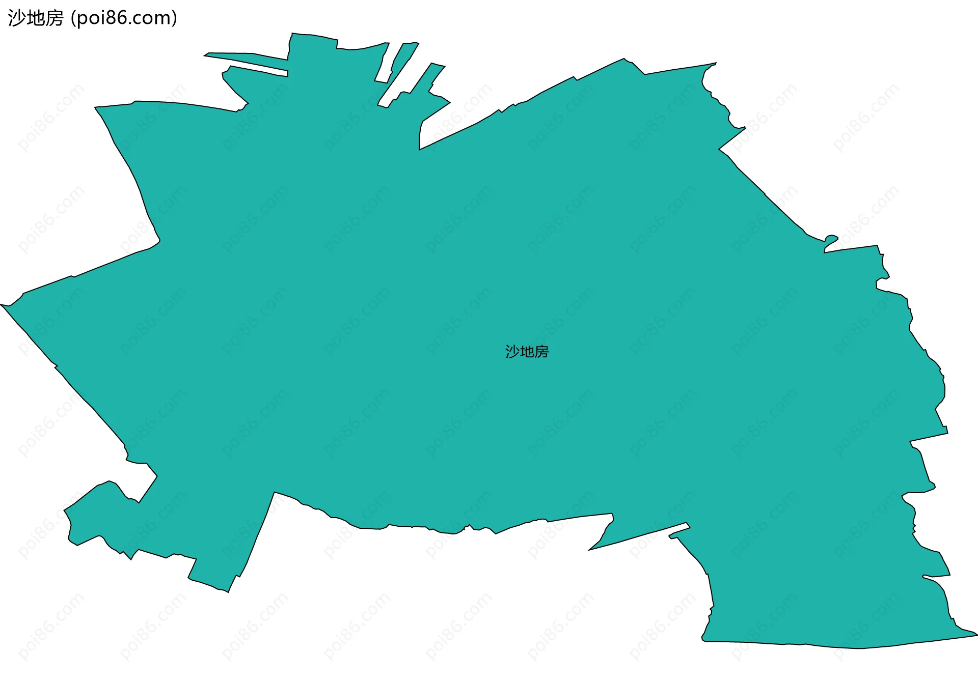 沙地房边界地图