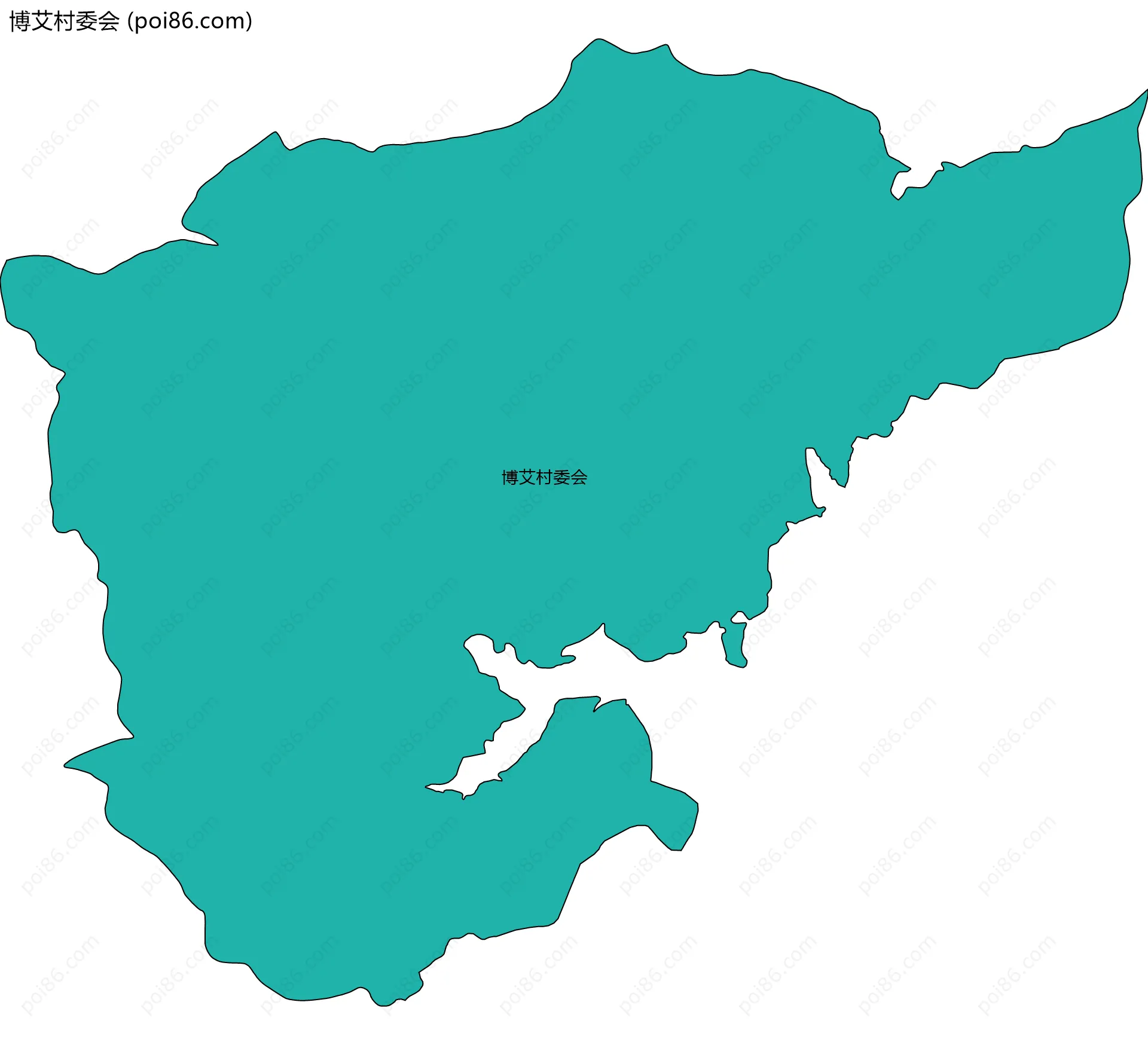 博艾村委会边界地图