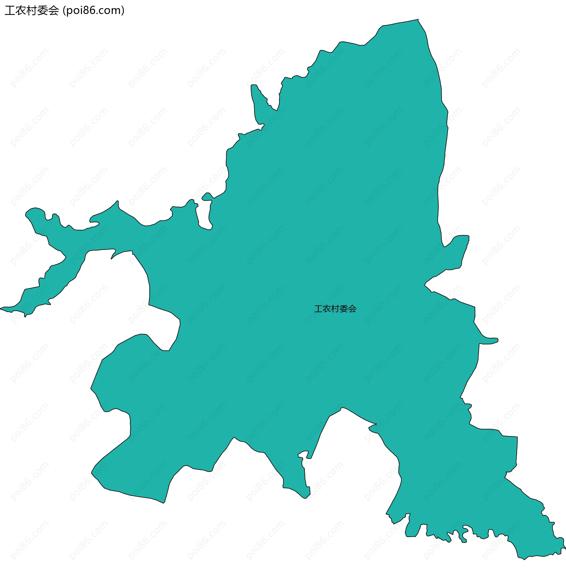 工农村委会边界地图