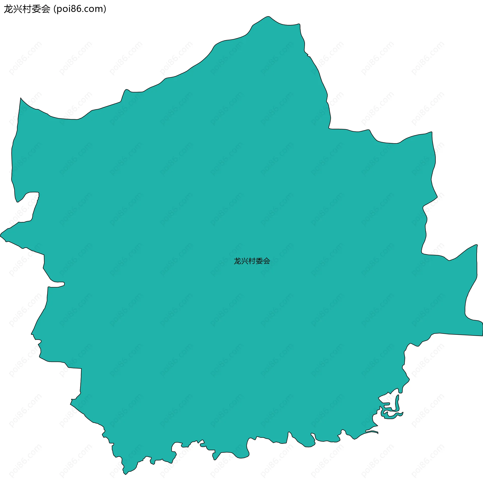 龙兴村委会边界地图