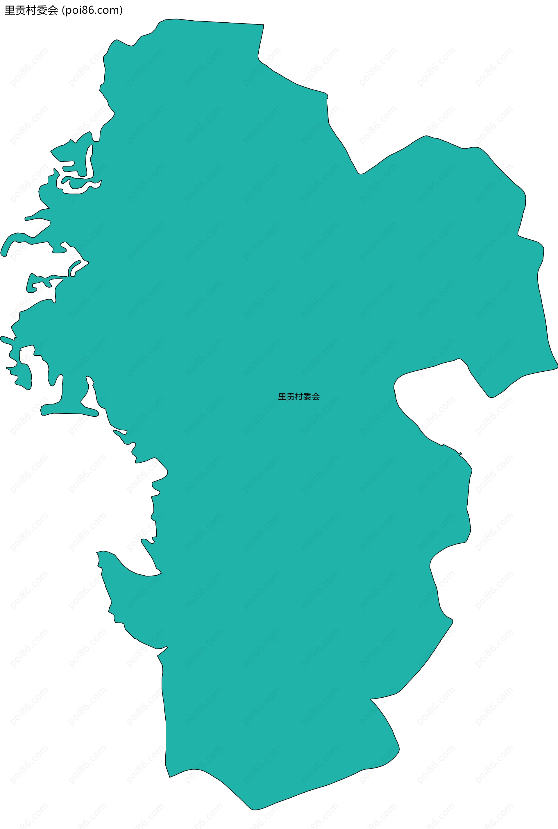 里贡村委会边界地图