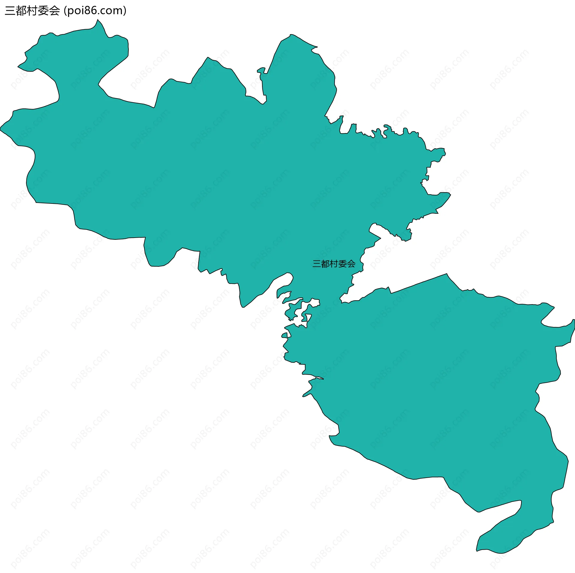 三都村委会边界地图