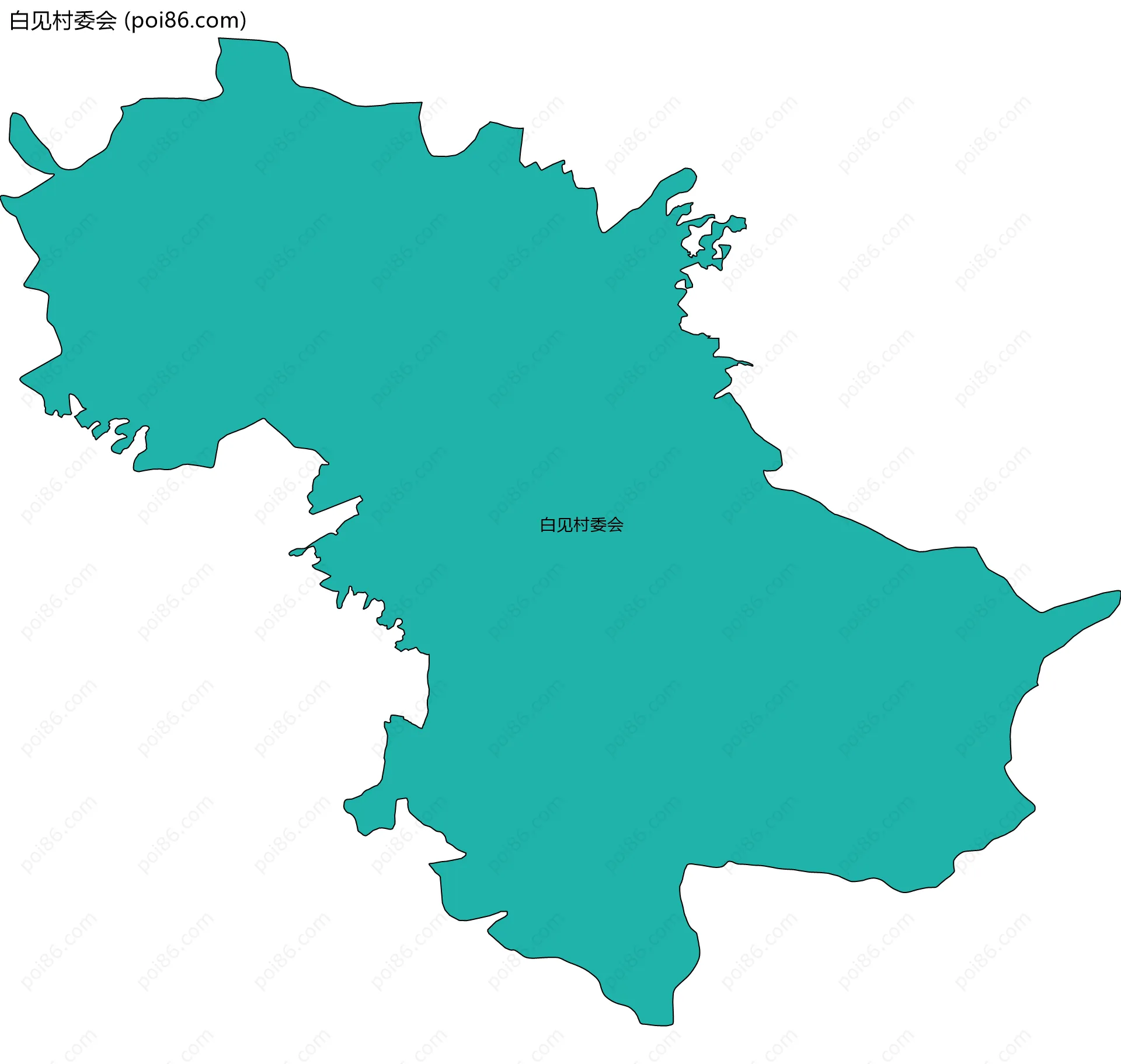 白见村委会边界地图