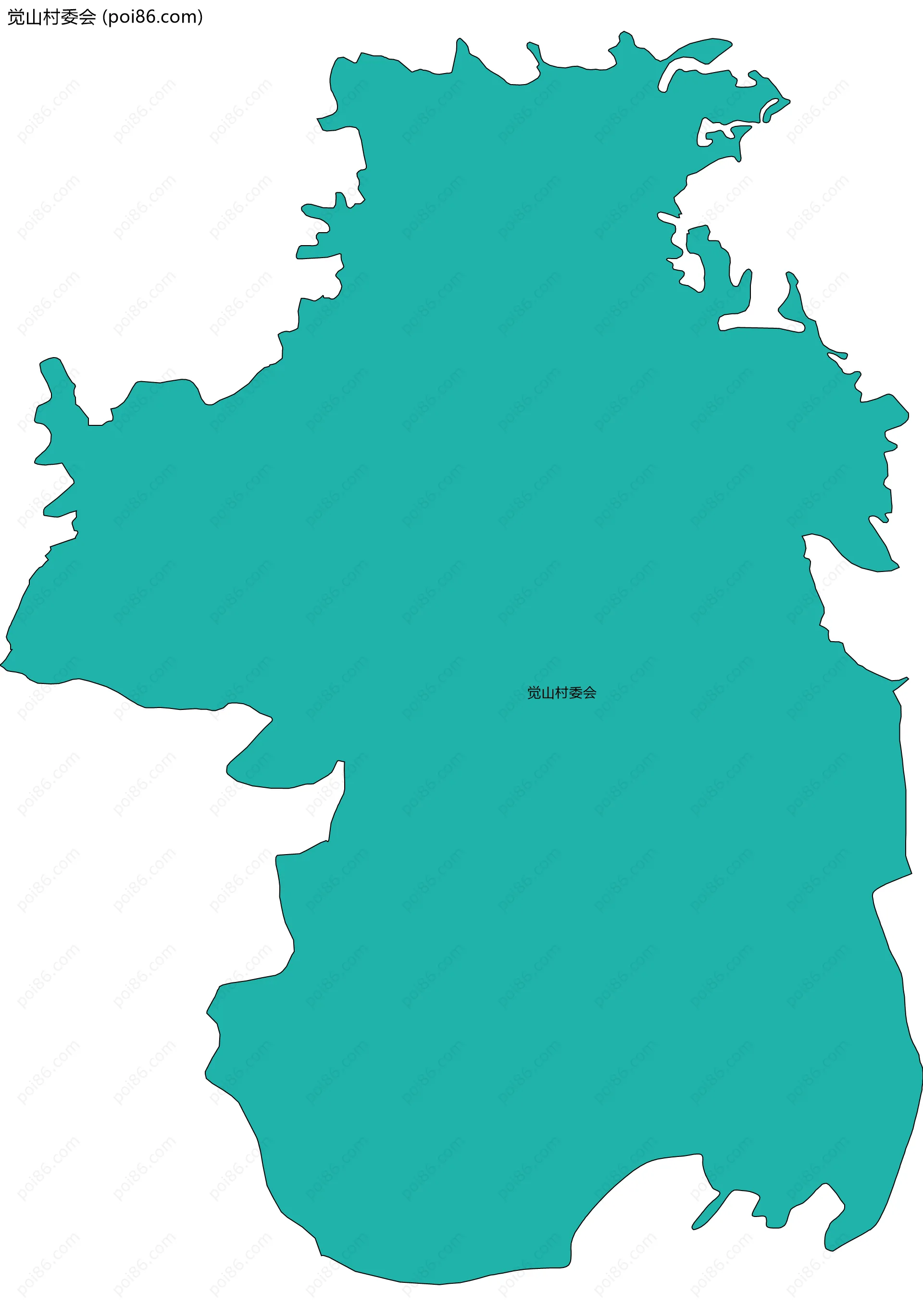 觉山村委会边界地图