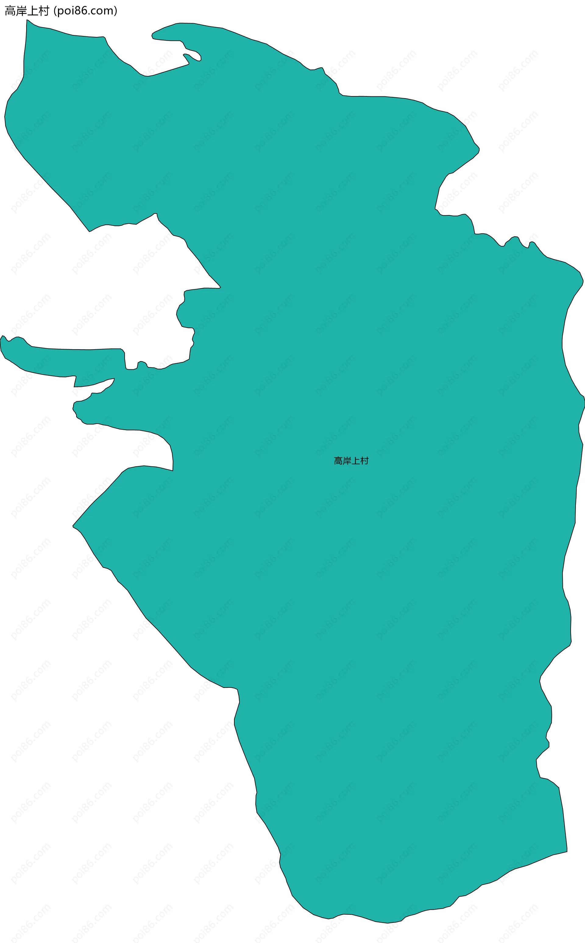 高岸上村边界地图