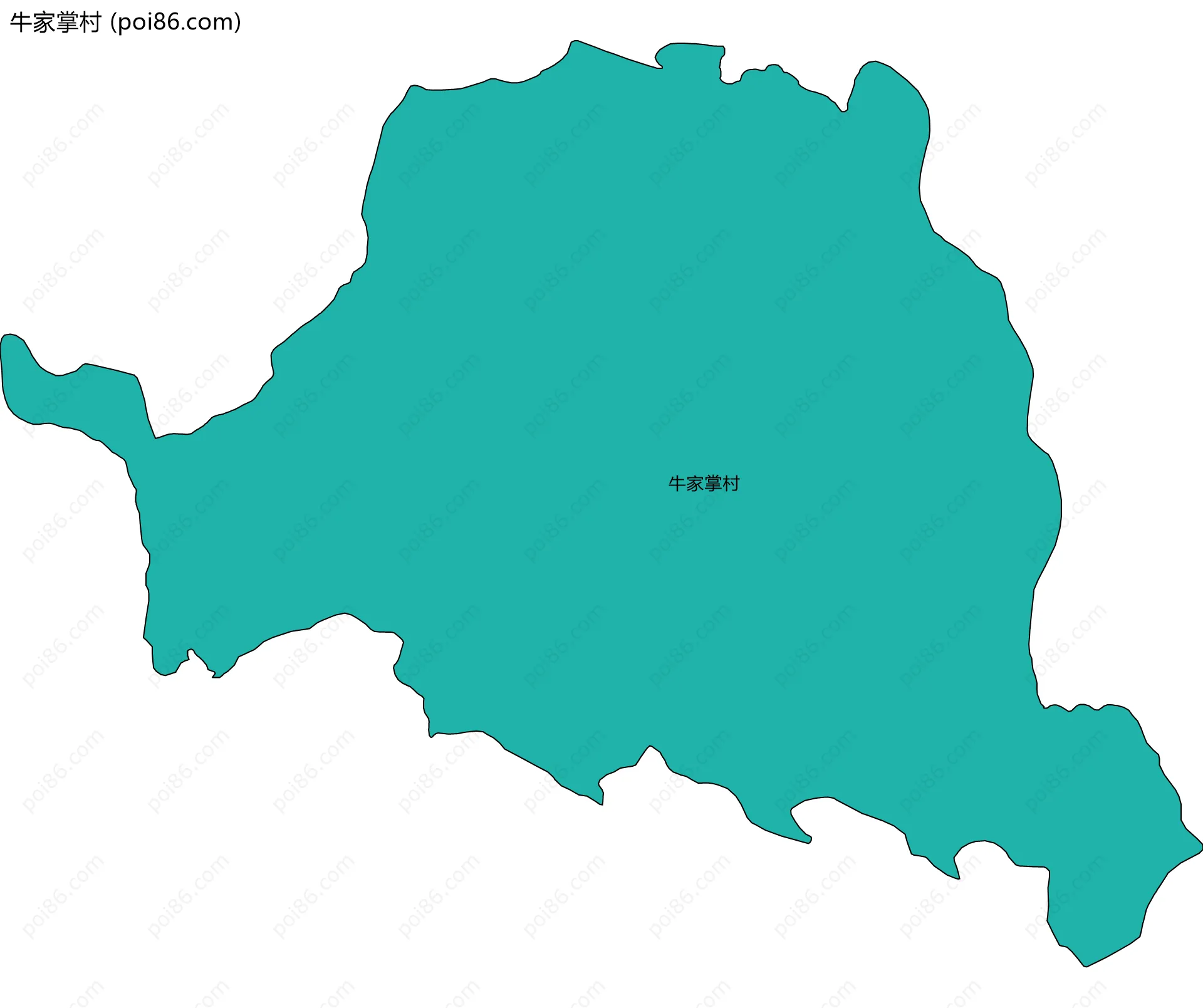 牛家掌村边界地图