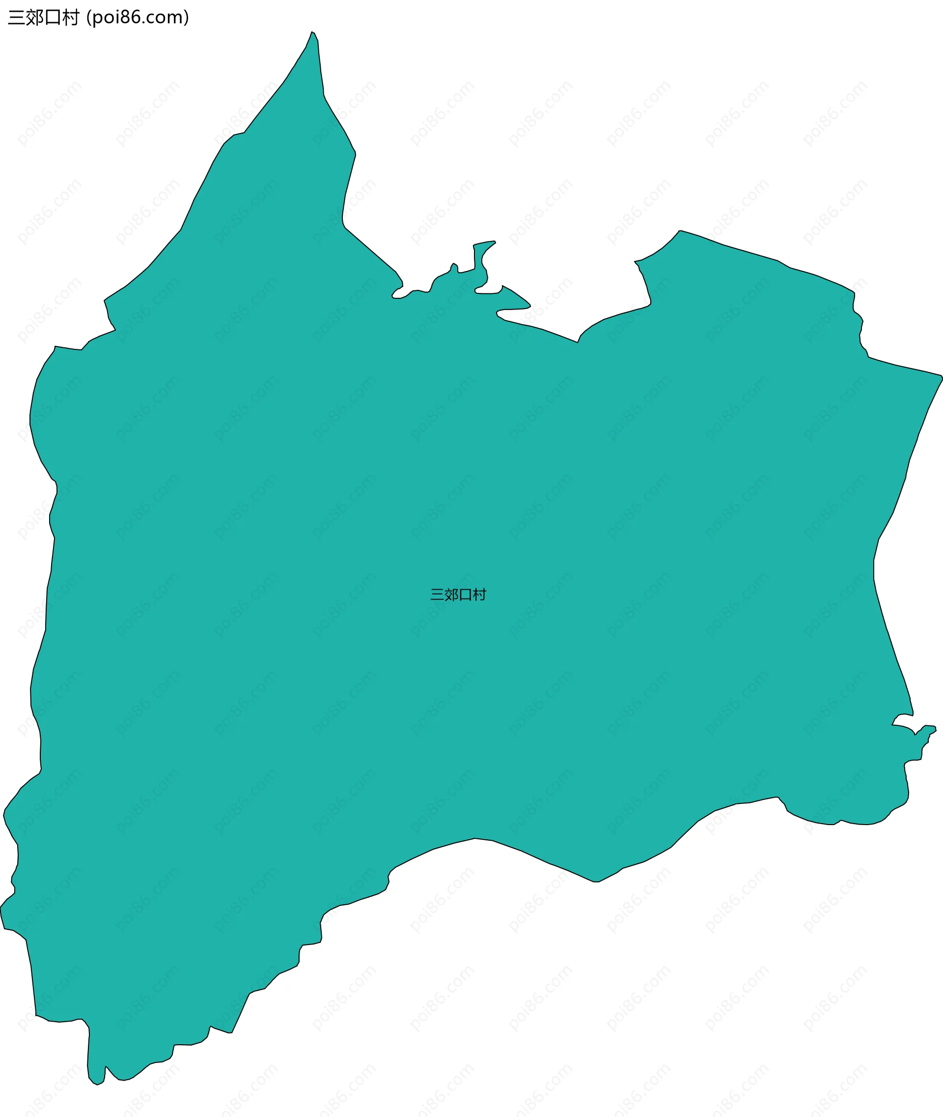 三郊口村边界地图