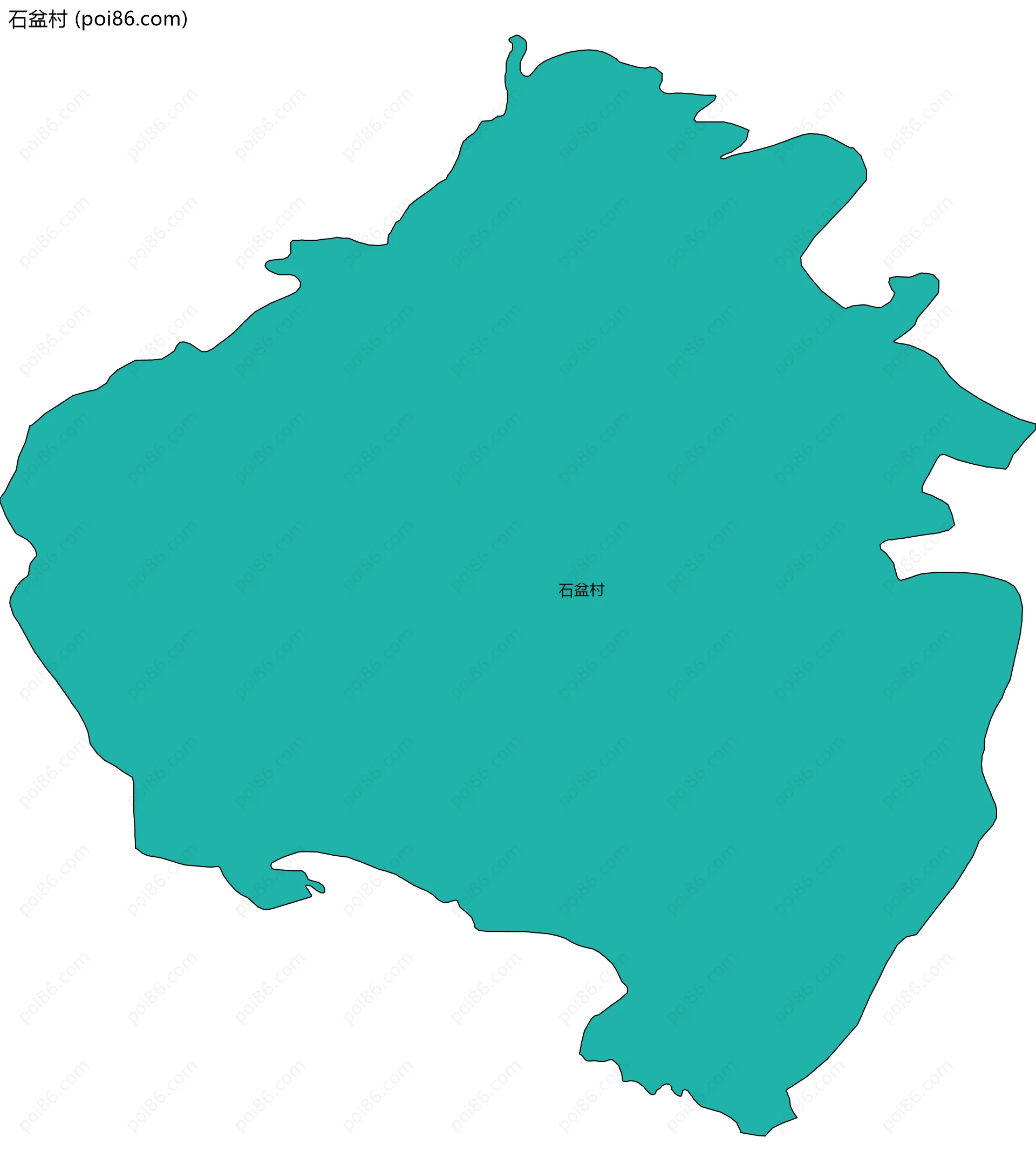 石盆村边界地图