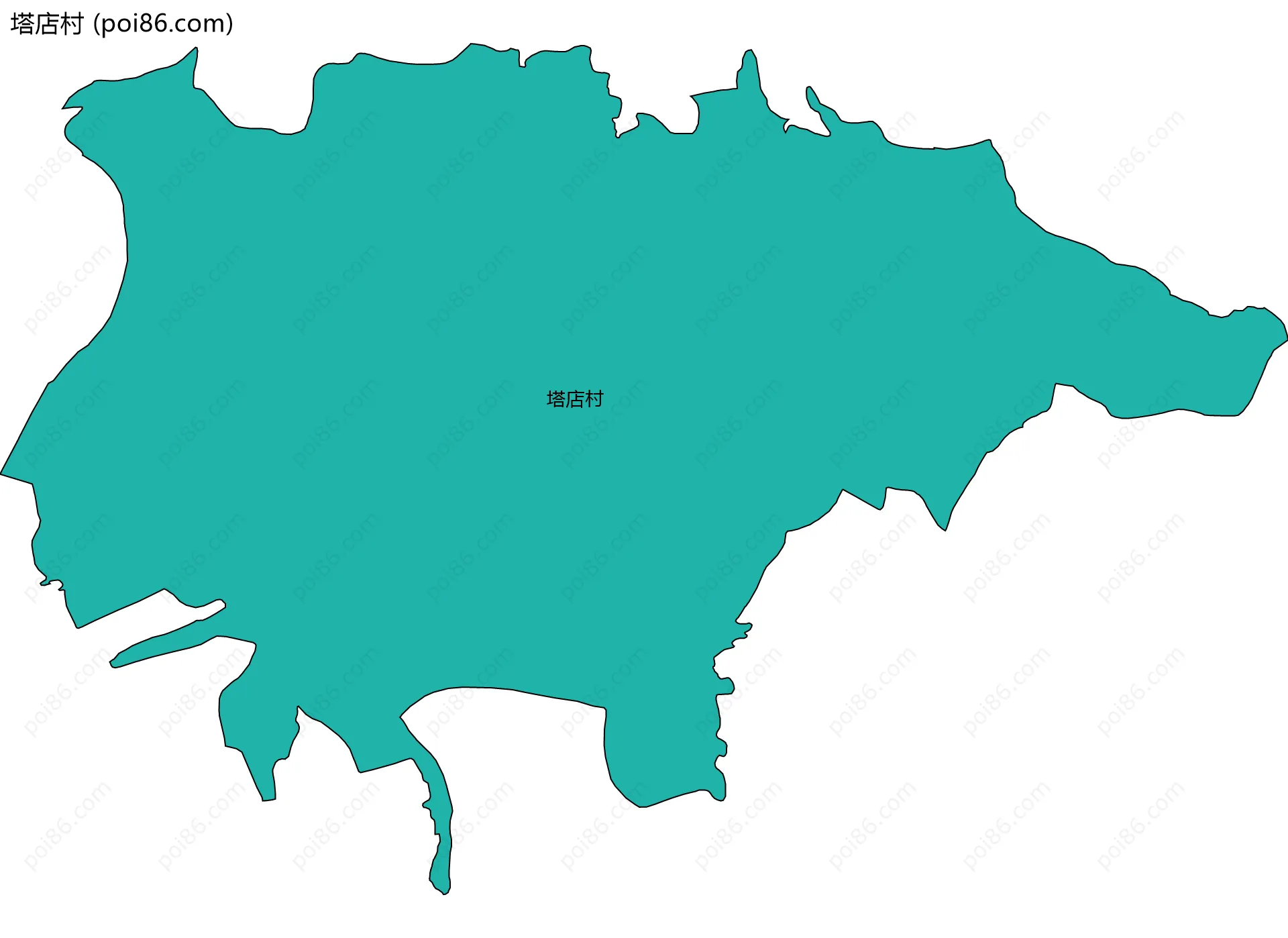 塔店村边界地图