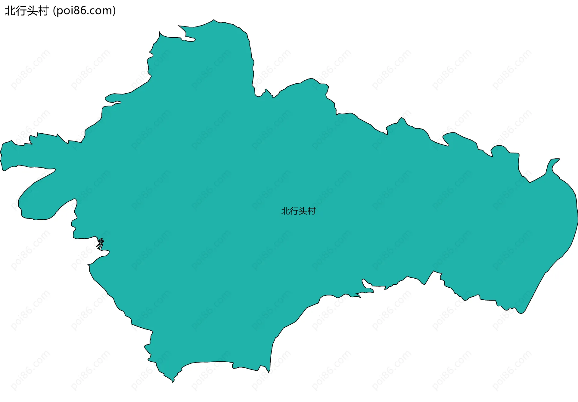 北行头村边界地图