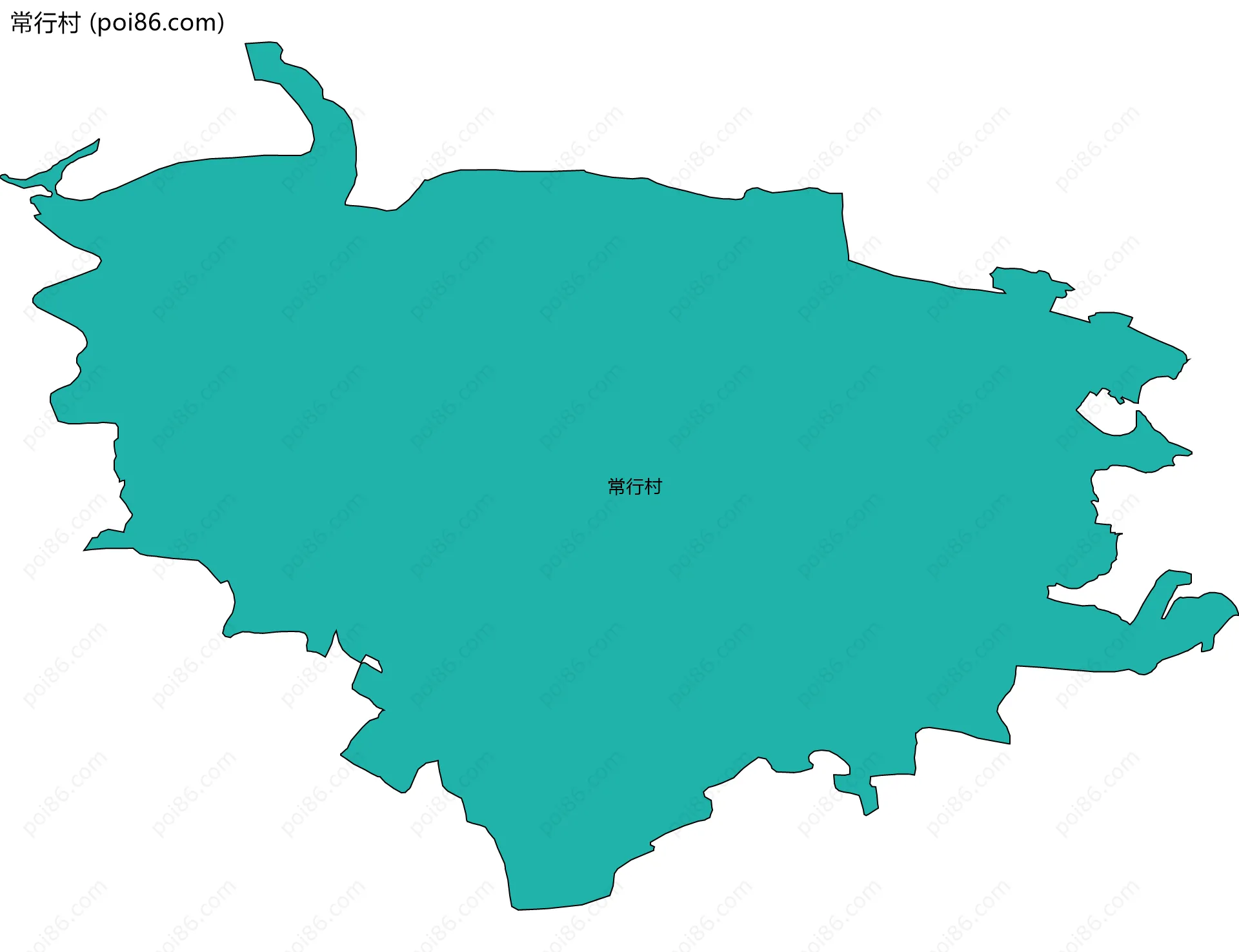 常行村边界地图