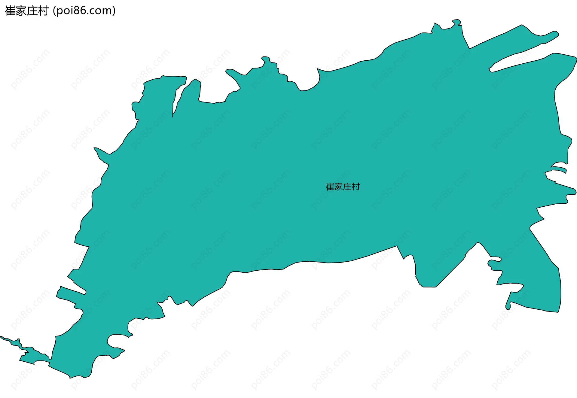 崔家庄村边界地图