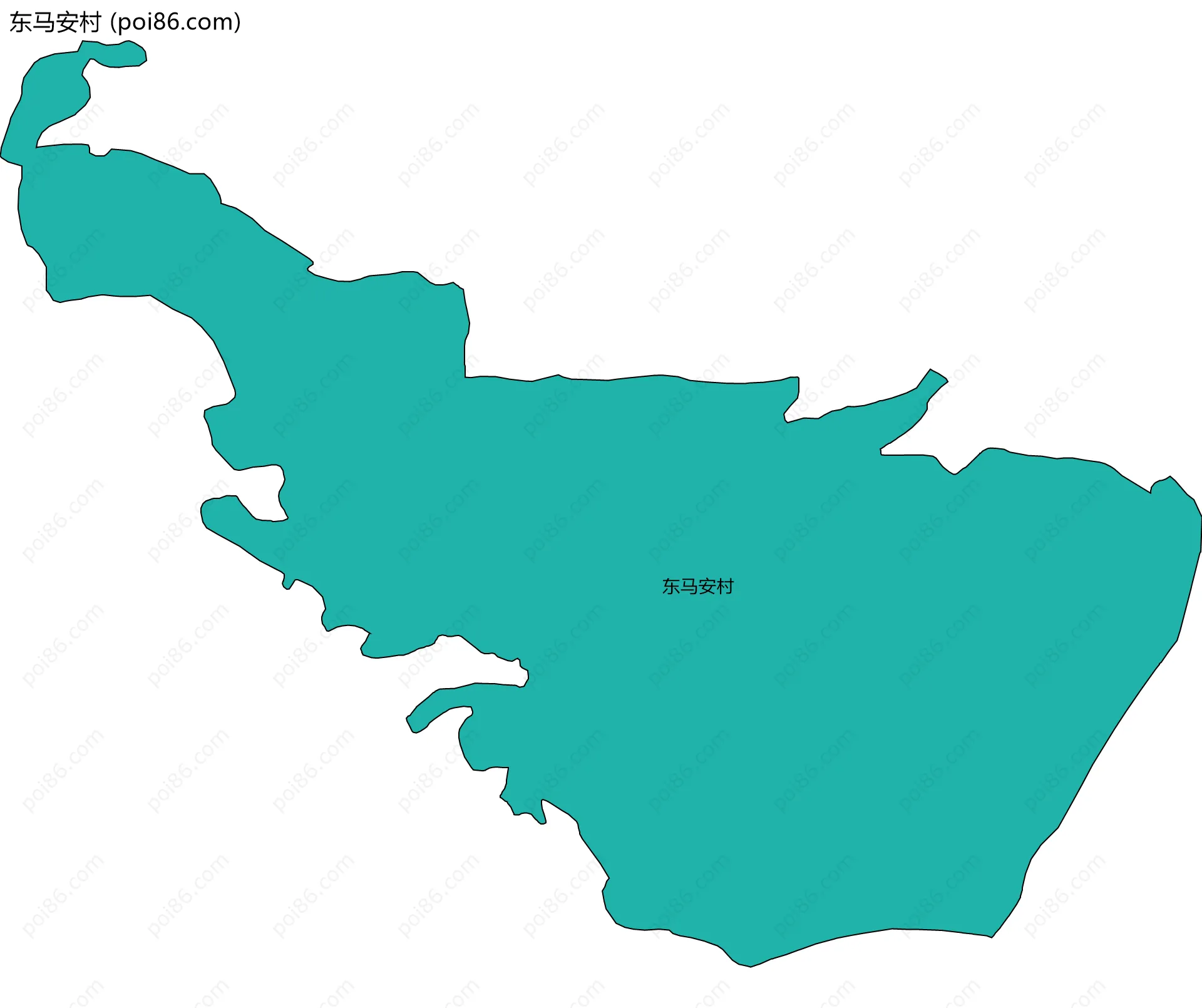 东马安村边界地图