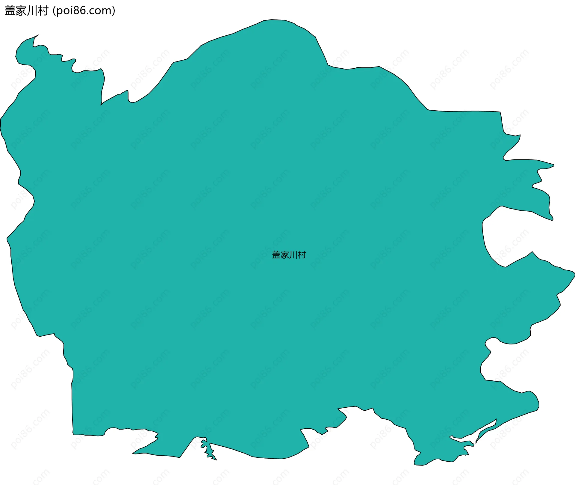 盖家川村边界地图