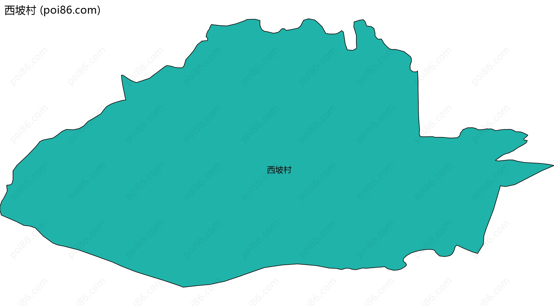 西坡村边界地图