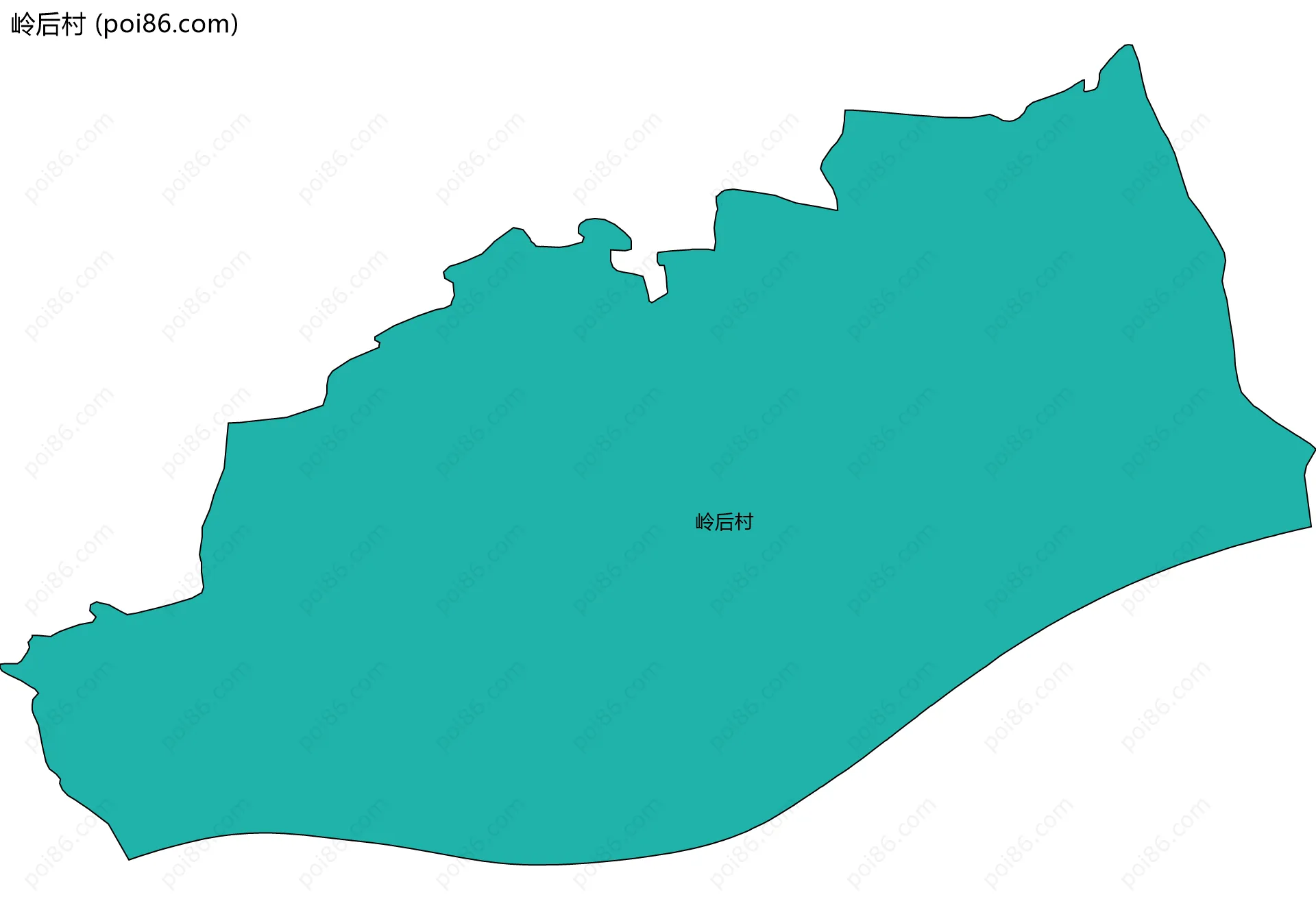 岭后村边界地图