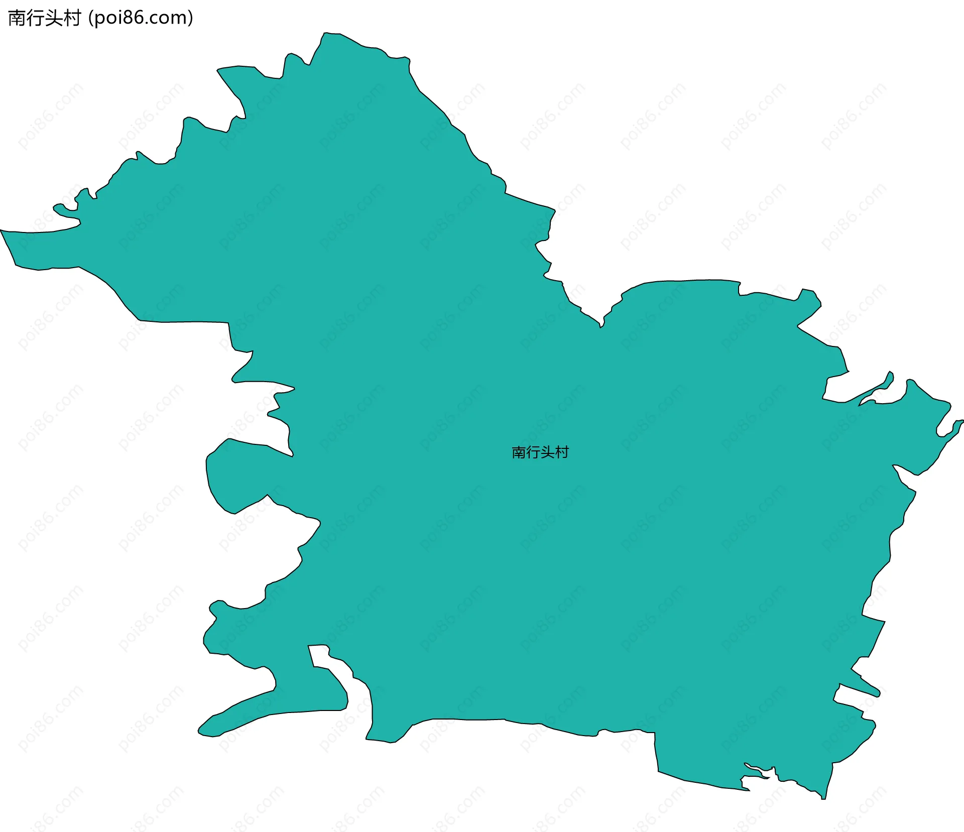 南行头村边界地图