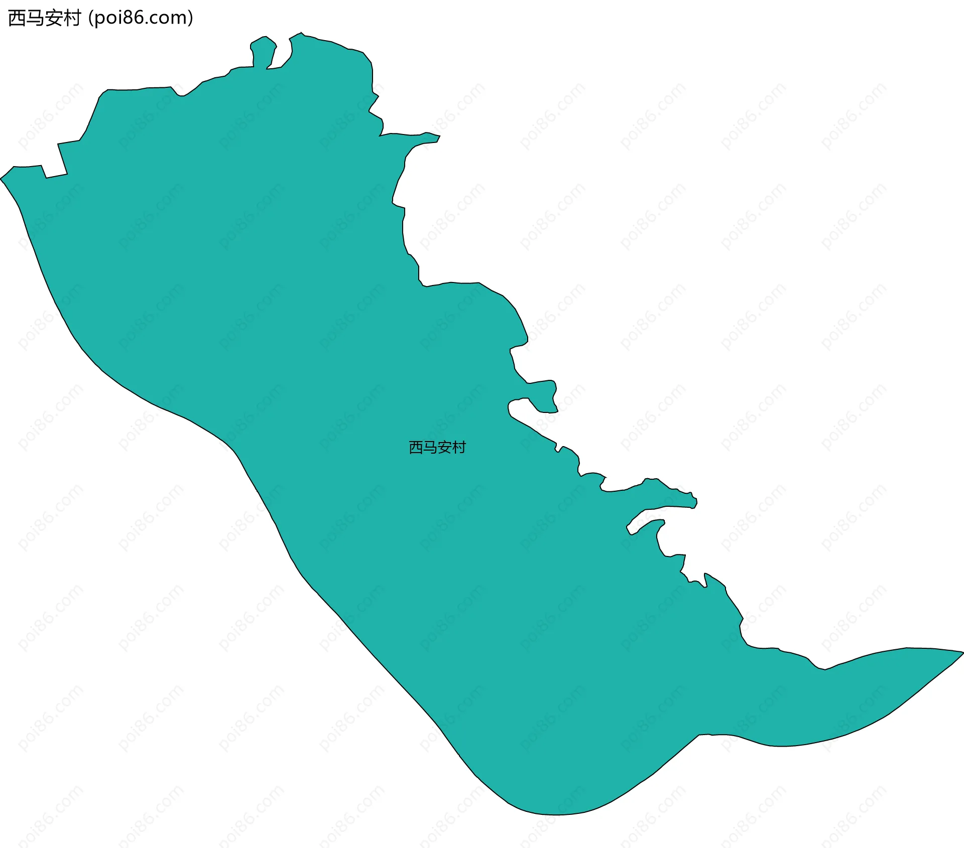 西马安村边界地图