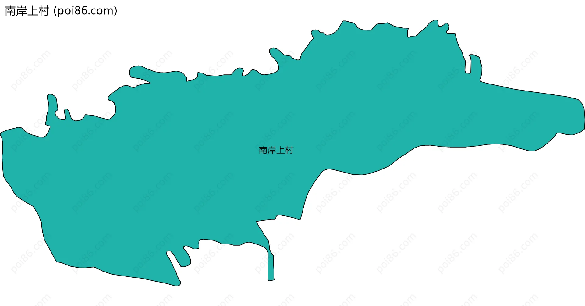 南岸上村边界地图